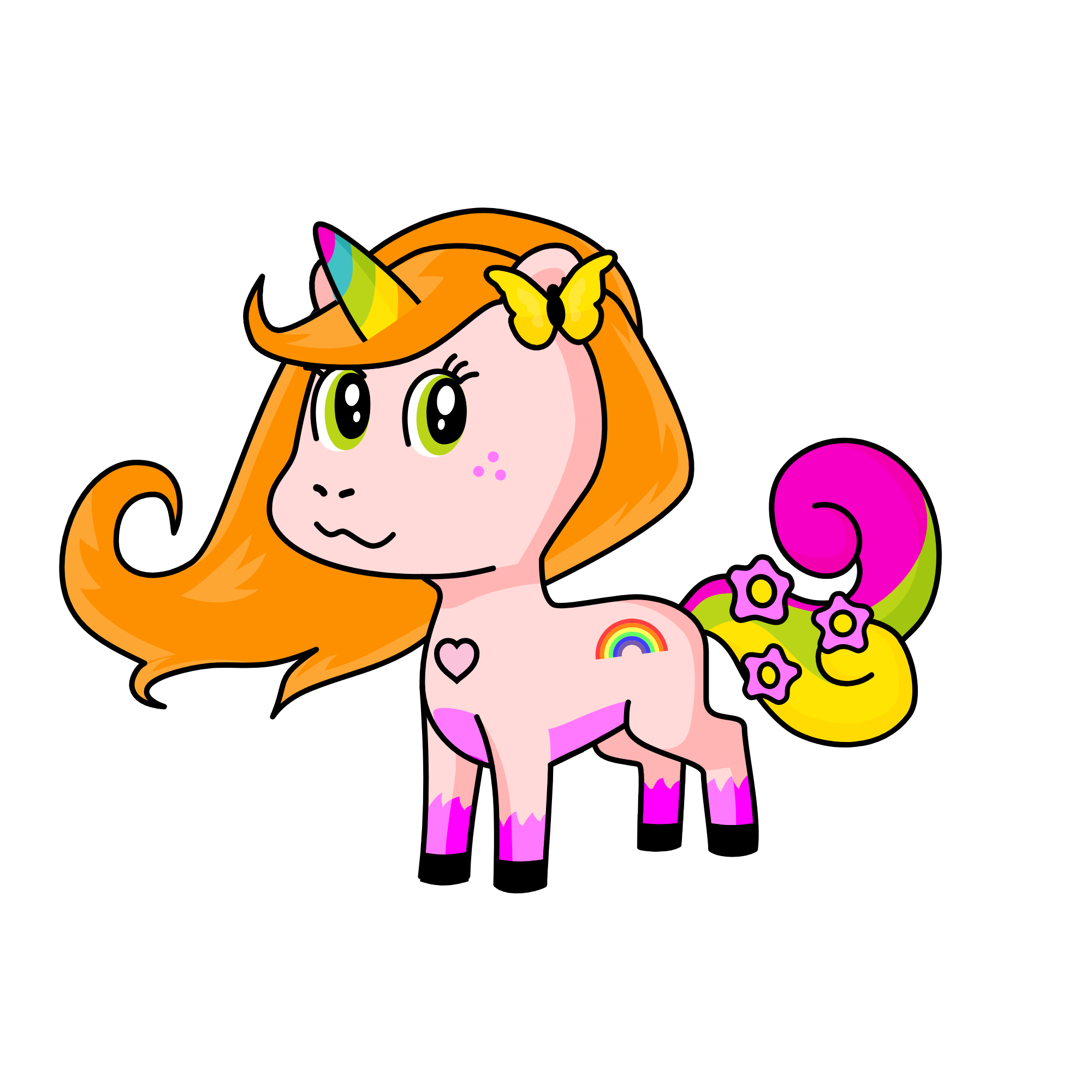 Bow, the unicorn