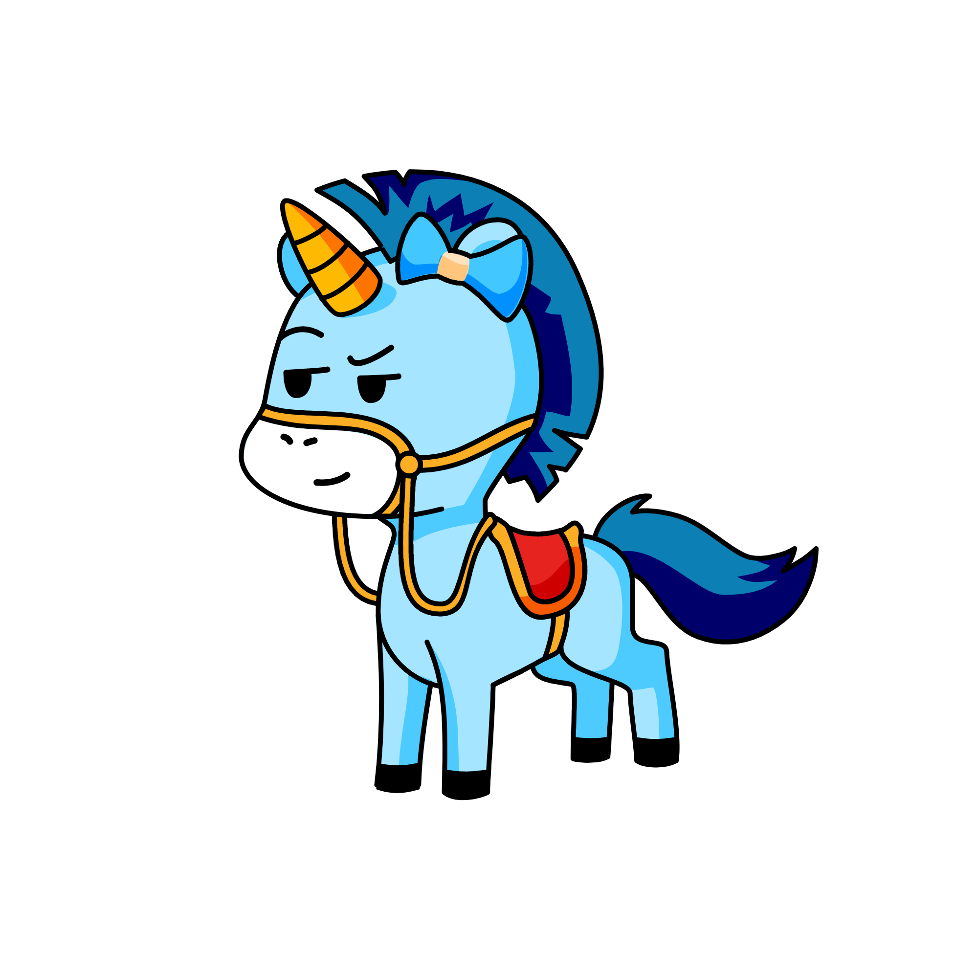 Bluey, the unicorn
