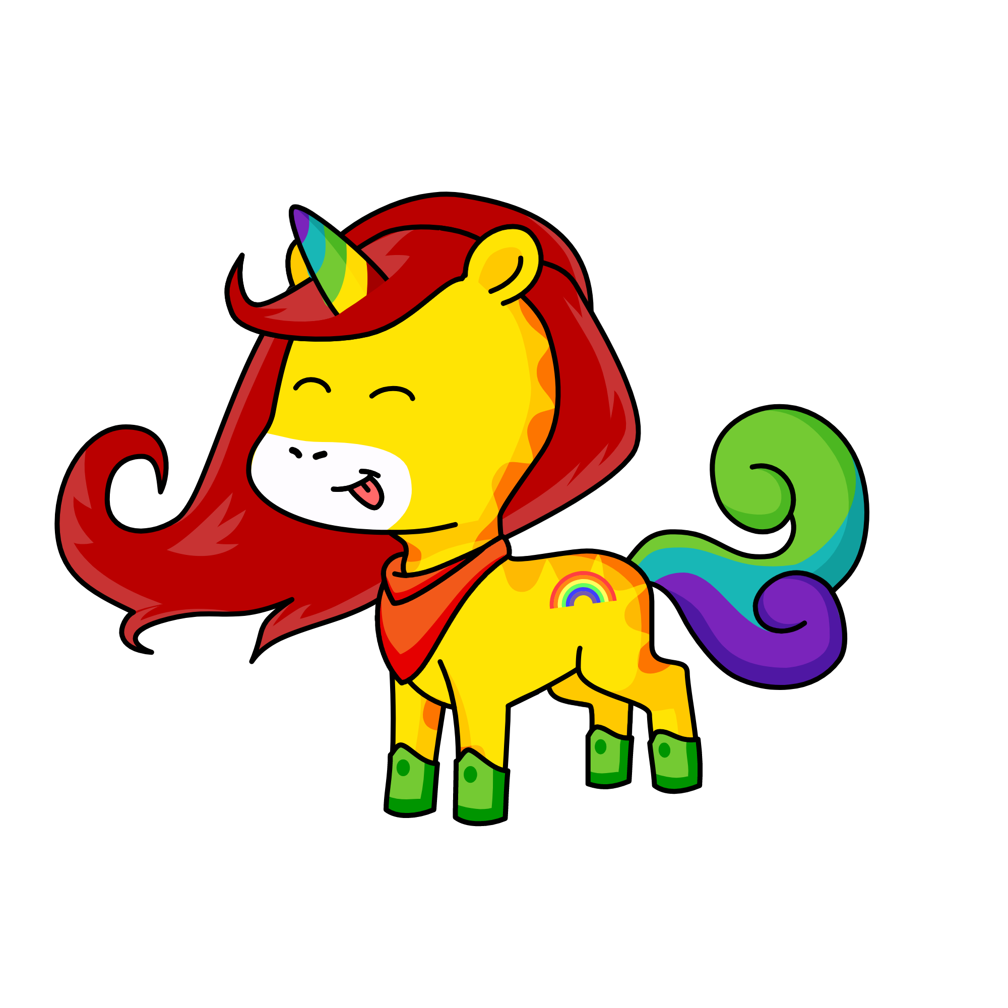 Rainbow, the unicorn