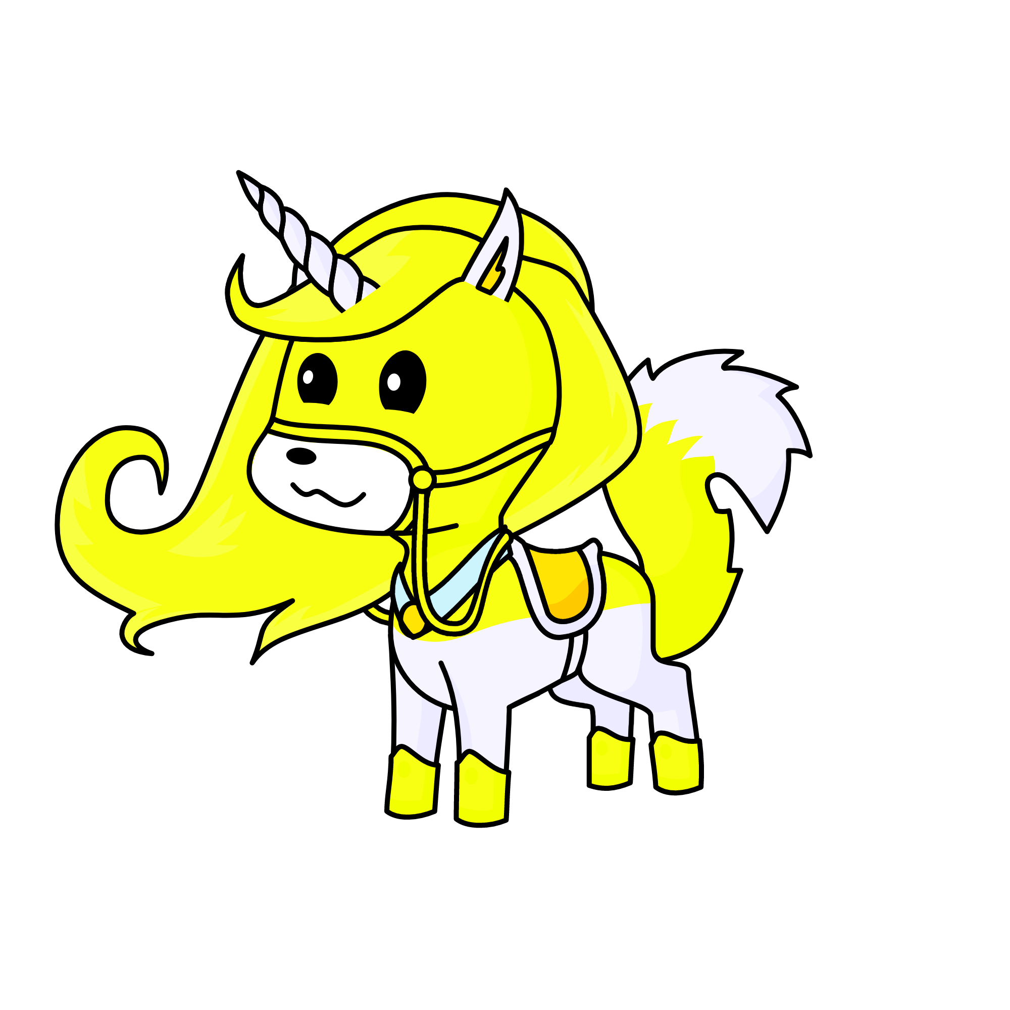 Dazzling Golden Tail, the unicorn