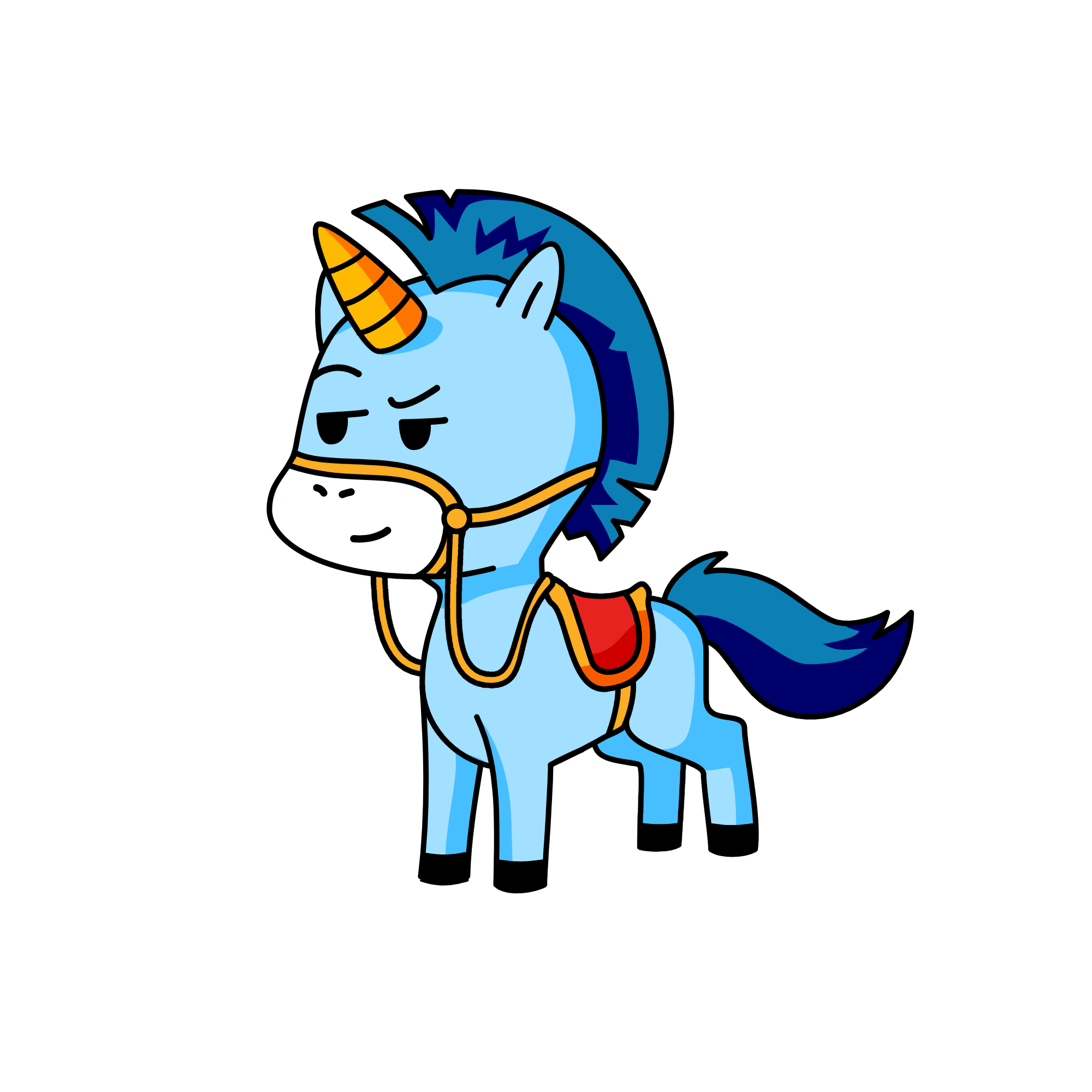 Bluey, the unicorn