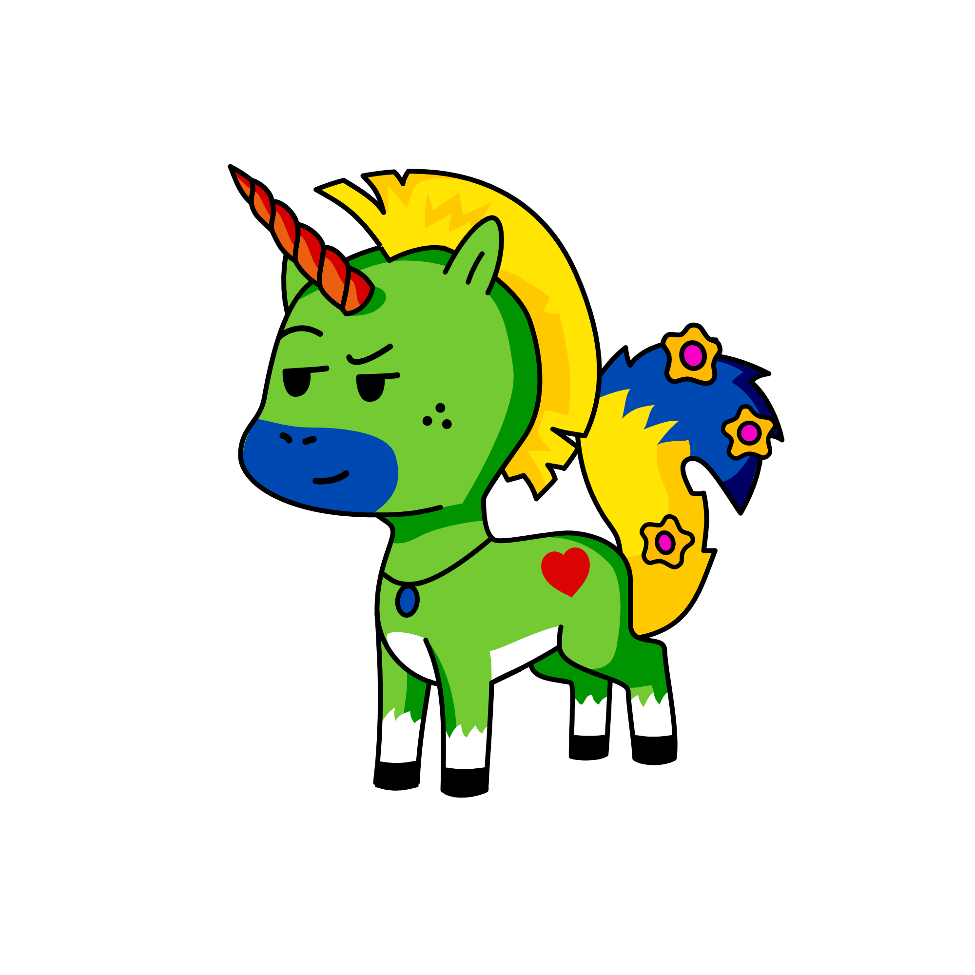 he is a boy and his name is Ice, the unicorn