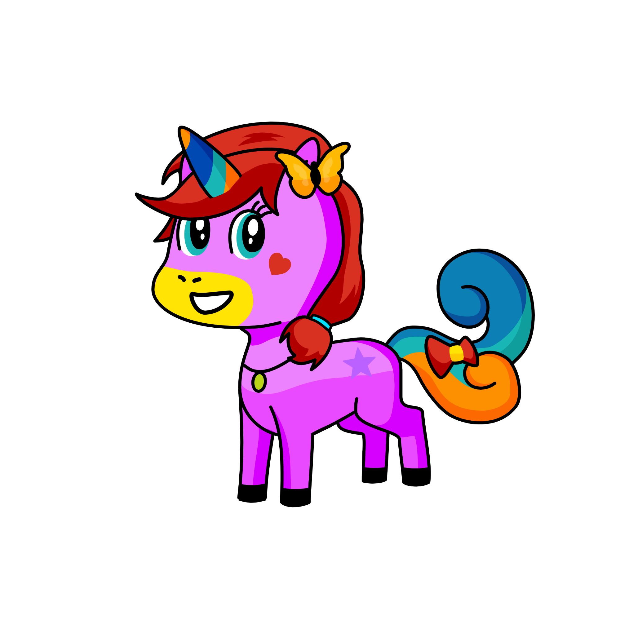 butter fly princess, the unicorn