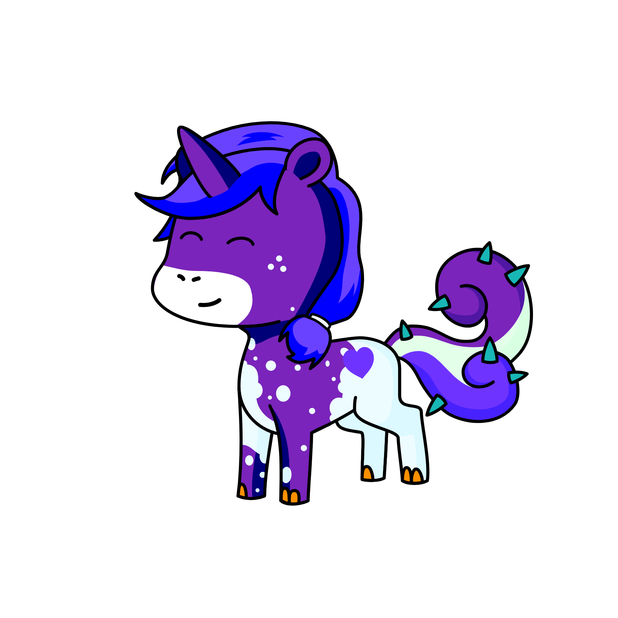 Violet, the unicorn