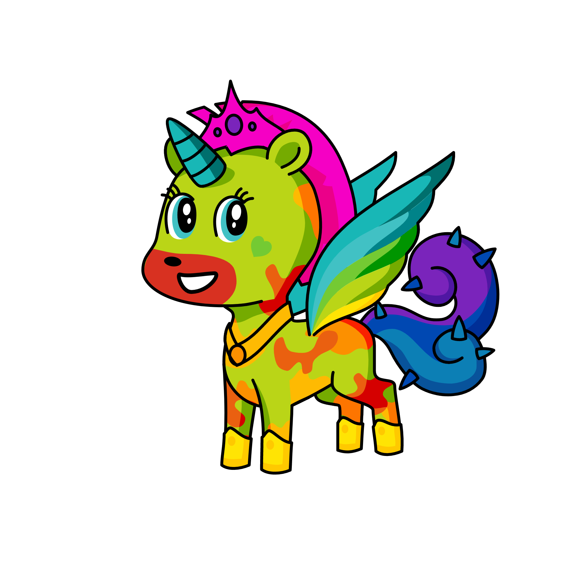 Rainbow, the unicorn