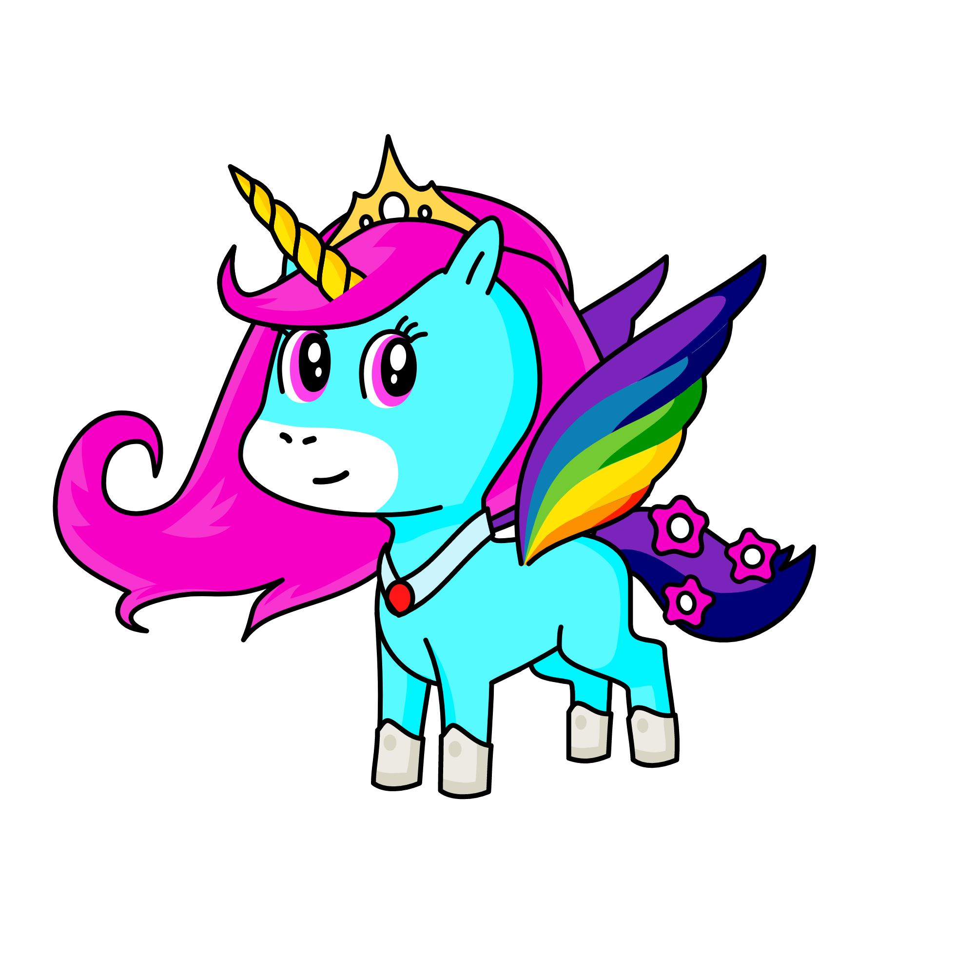 the queen, the unicorn