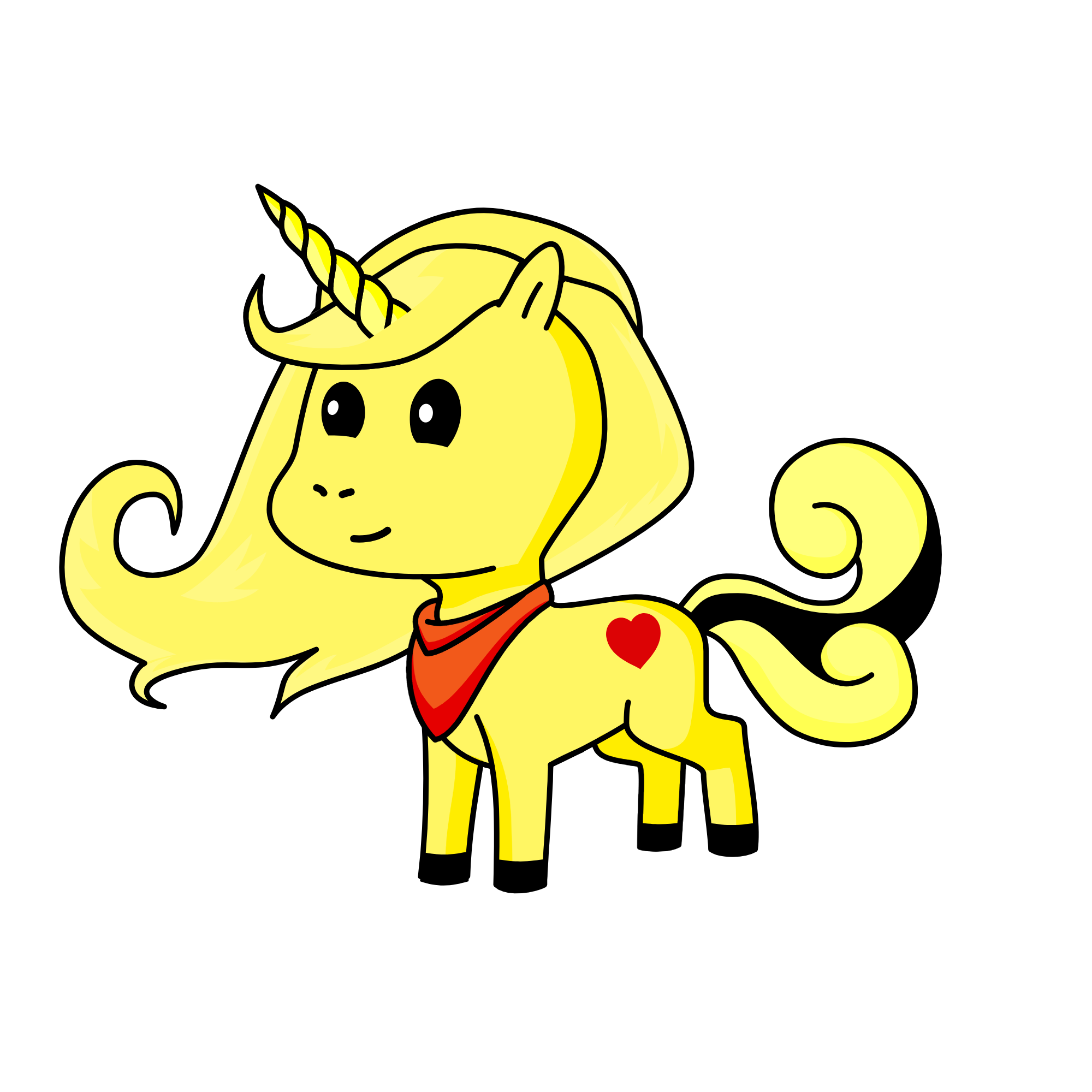 yellow good, the unicorn