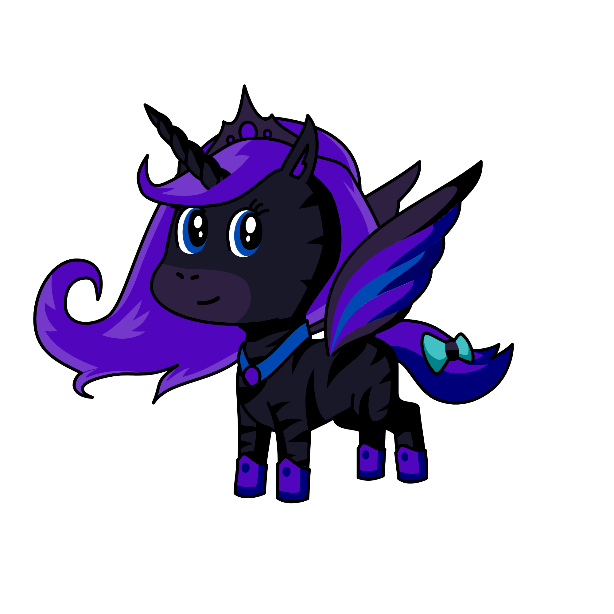 Queen moon, the unicorn