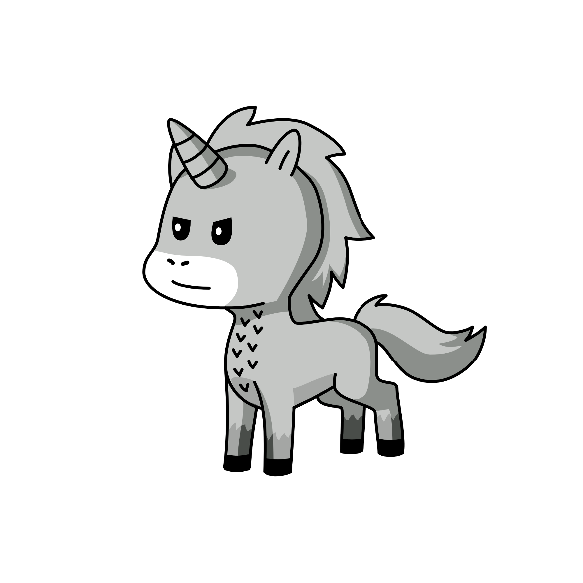 skeleton, the unicorn