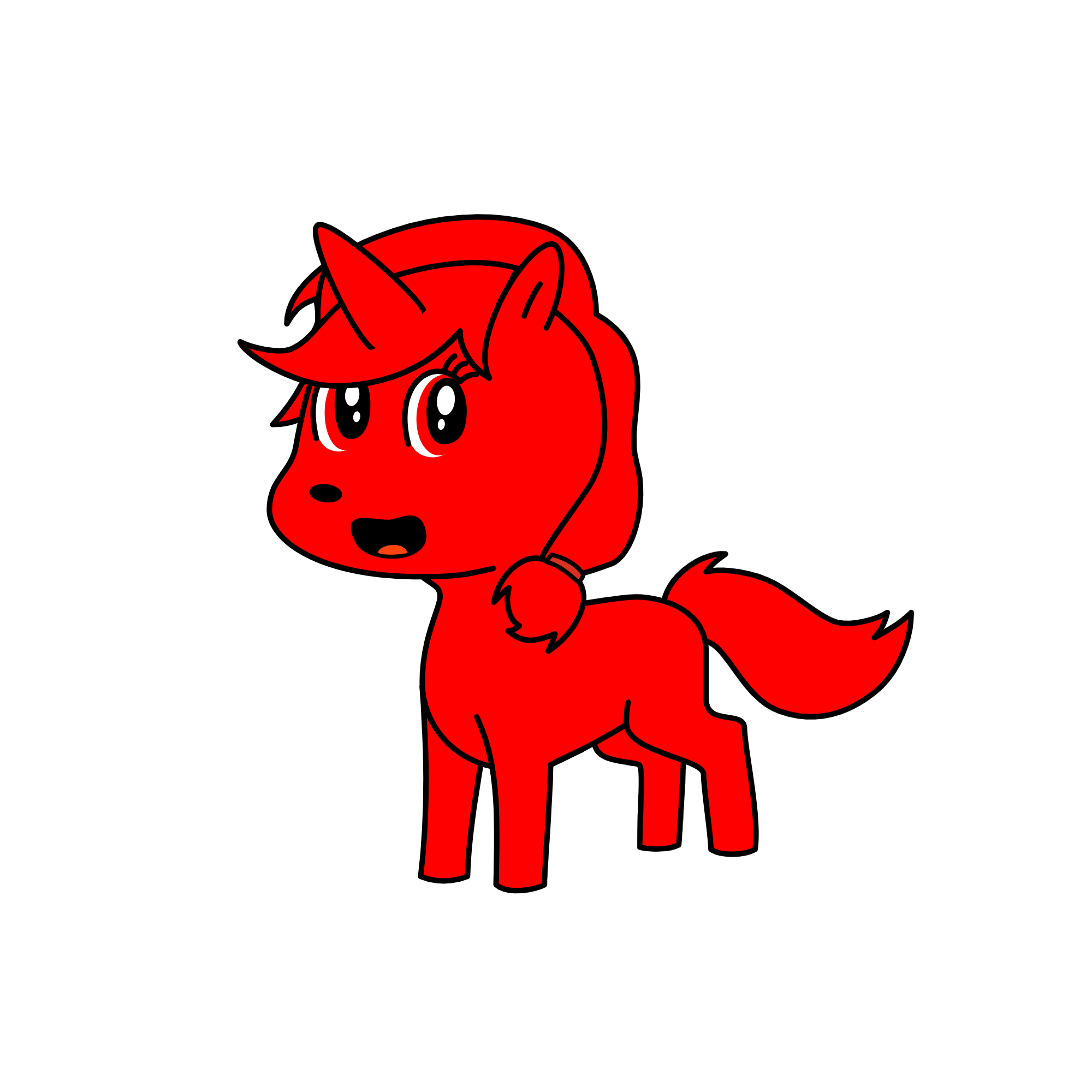Red, the unicorn