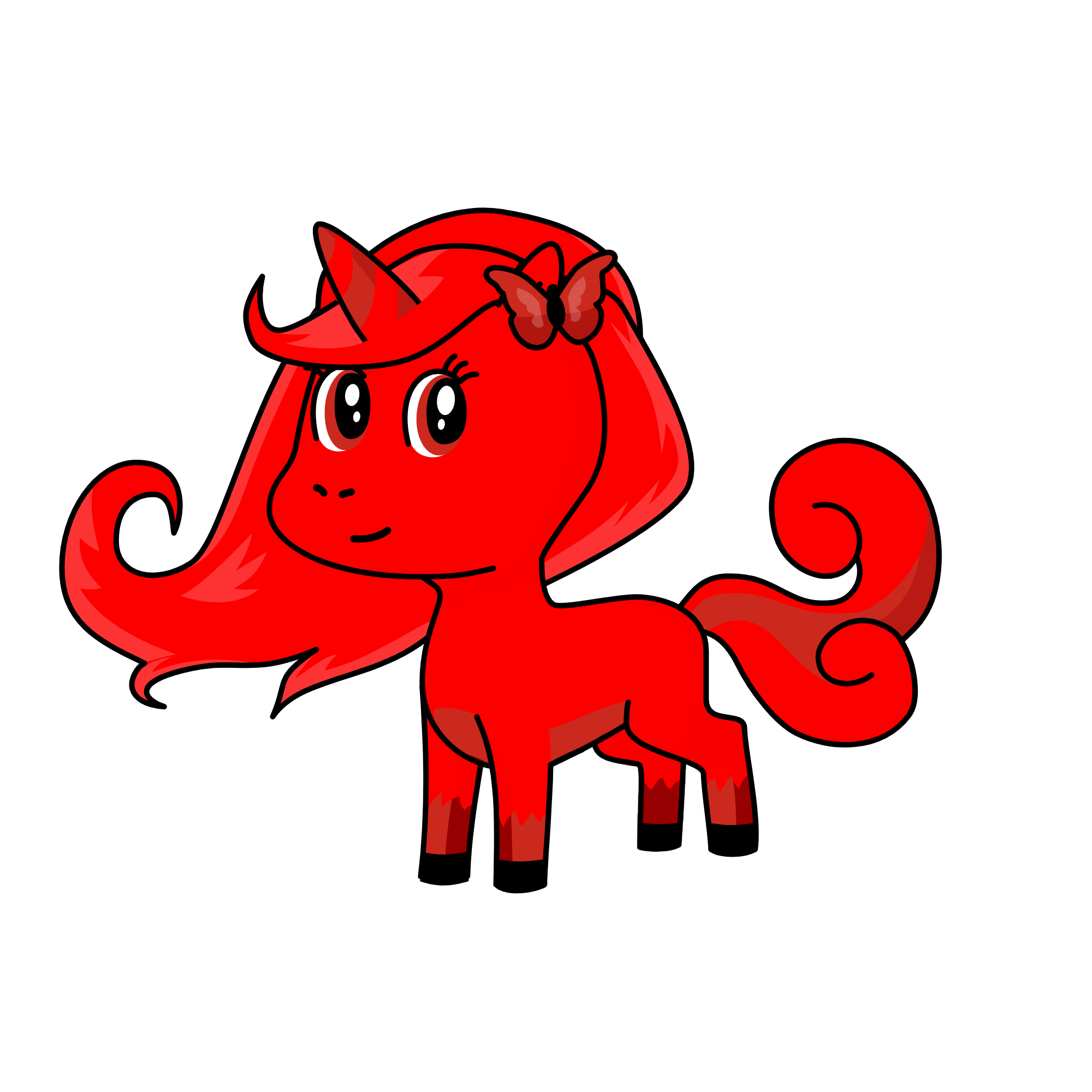 red, the unicorn