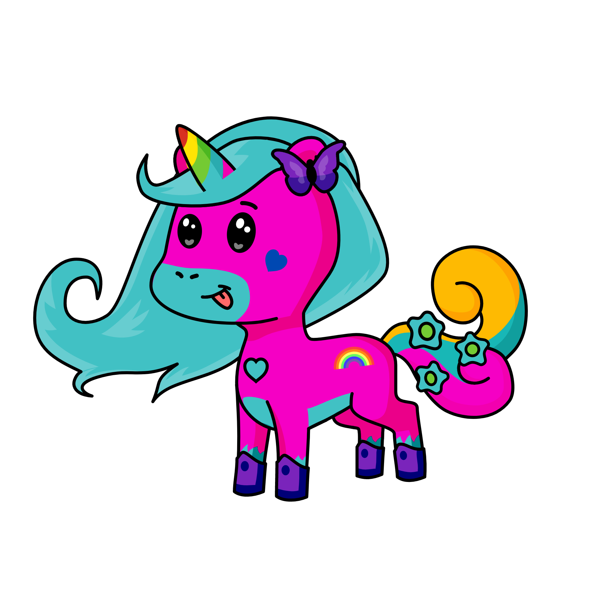 Rainbowuinicorn, the unicorn
