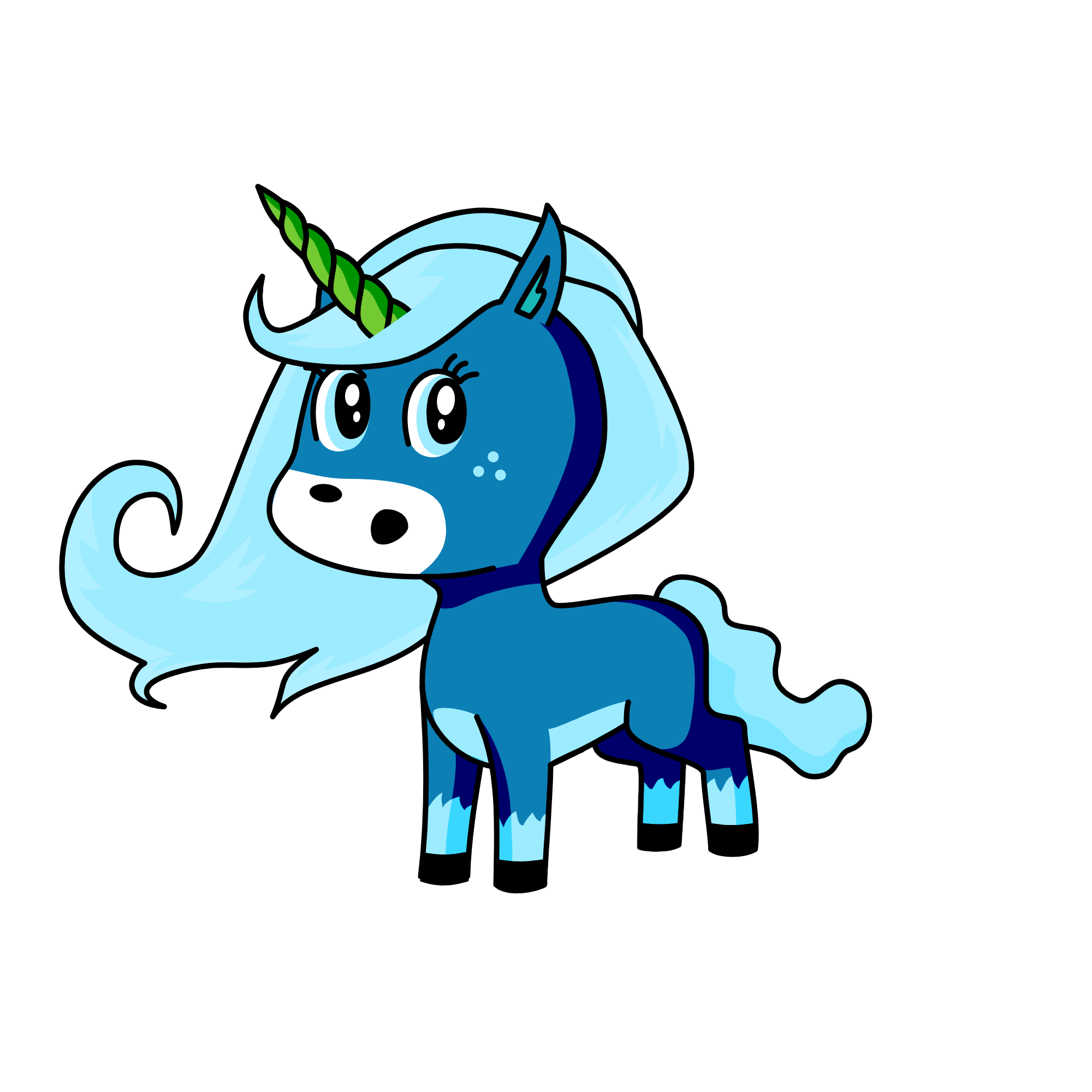 Bubbles, the unicorn