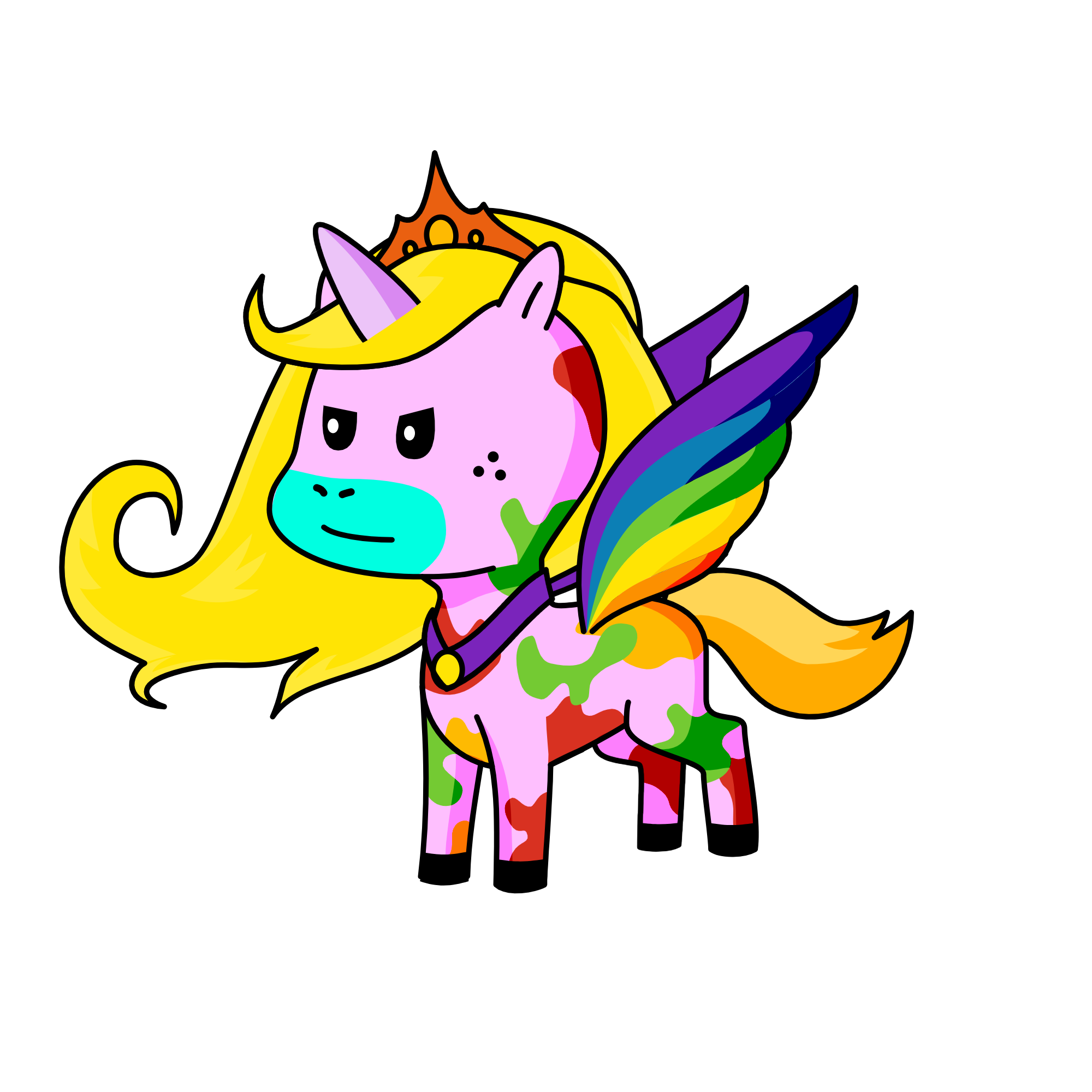 Evil Queen Flier, the unicorn