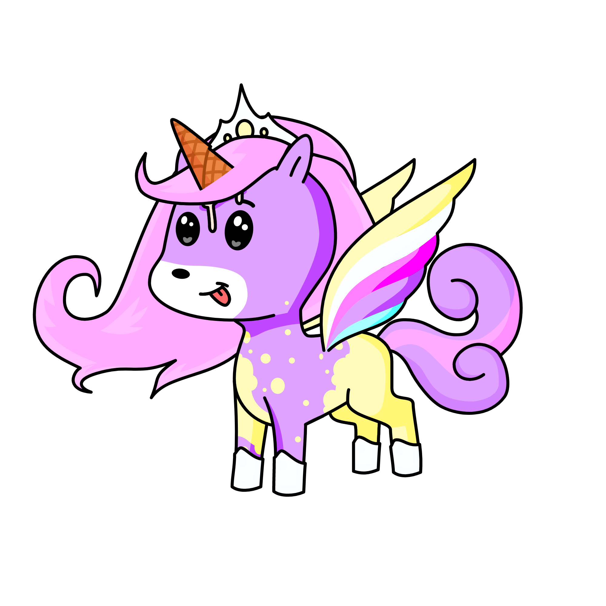 rainbow ice cream, the unicorn