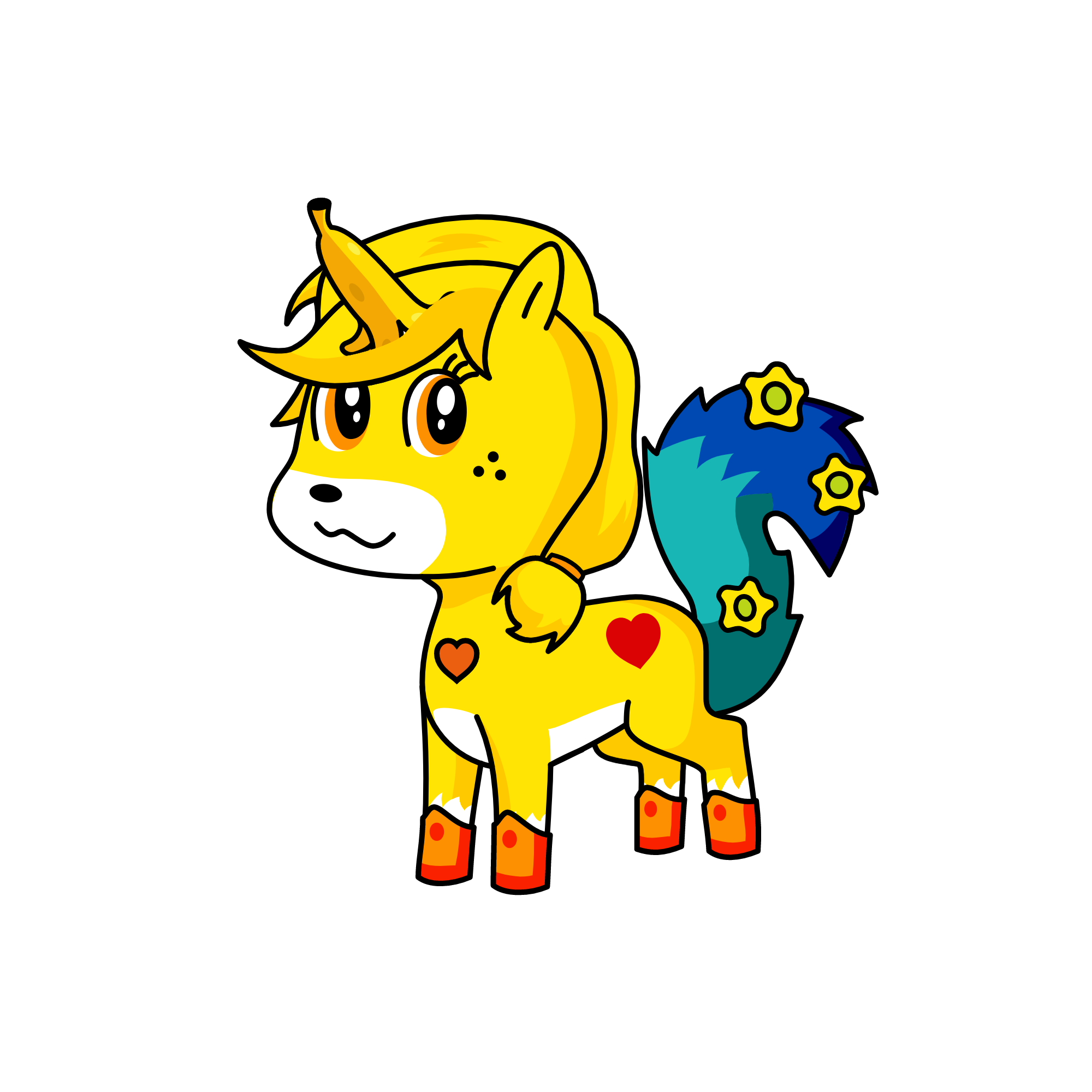 banana peel, the unicorn