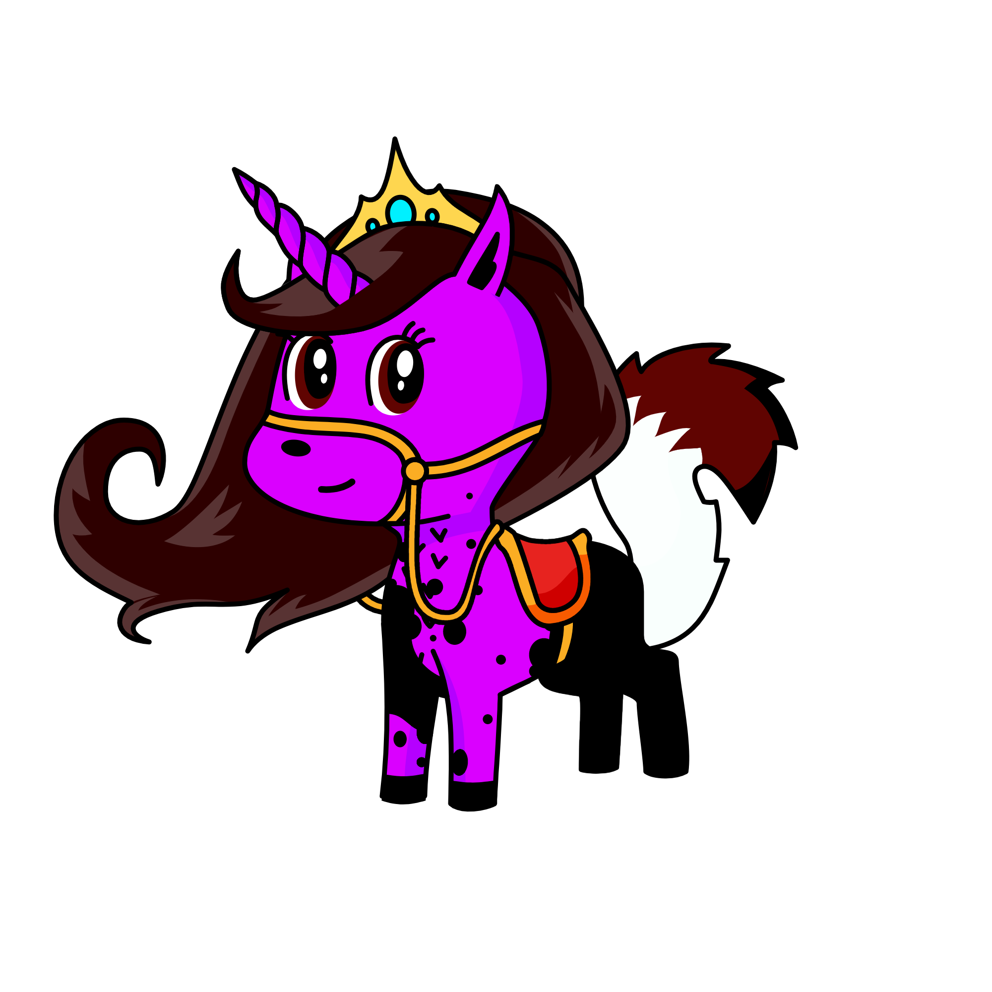 wolf, the unicorn