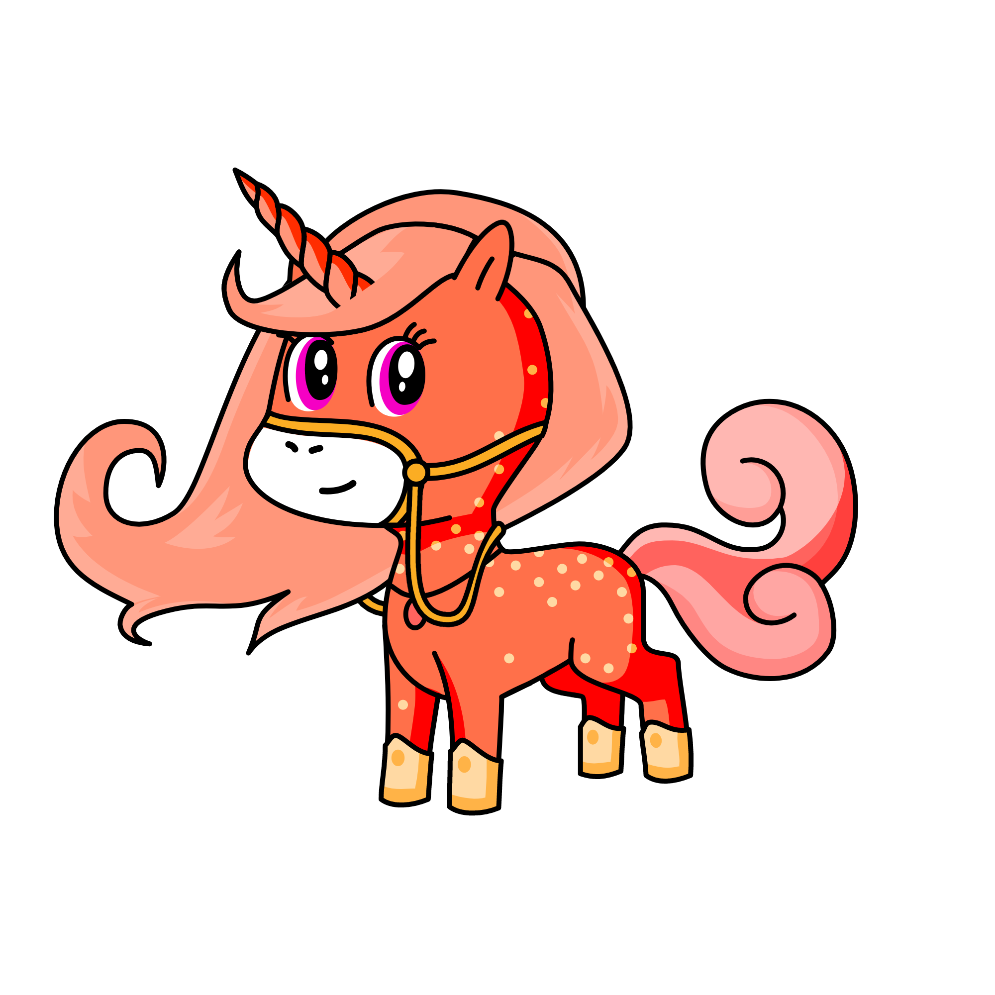 Strawberry, the unicorn