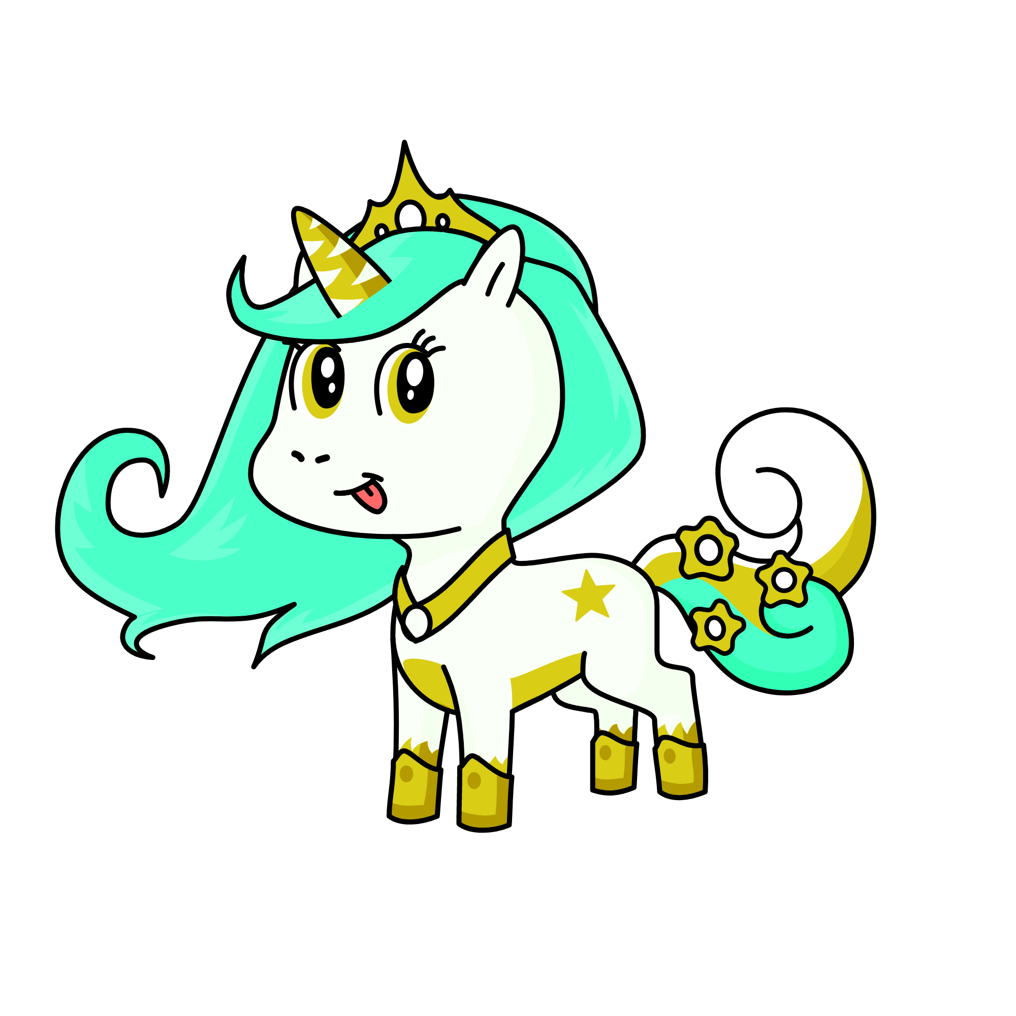Queen Golden Minty Gummy Drop, the unicorn