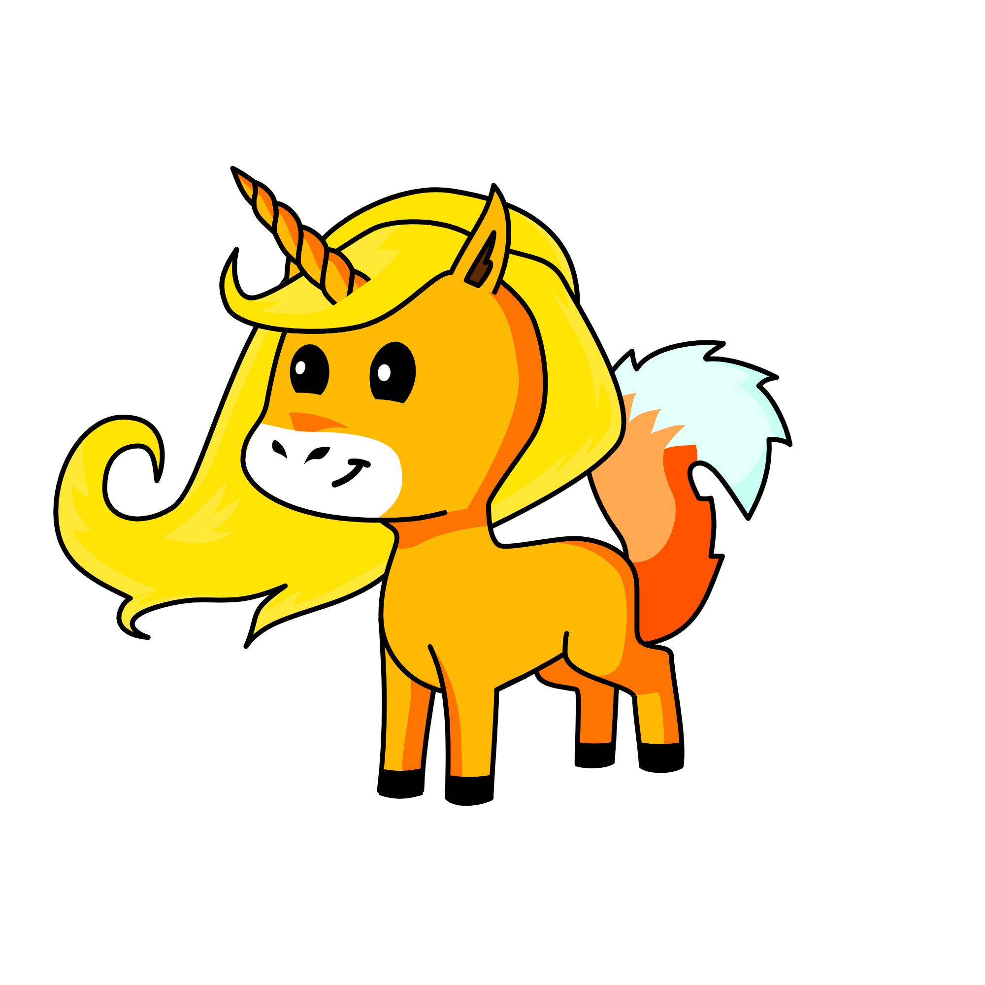 Foxyn, the unicorn