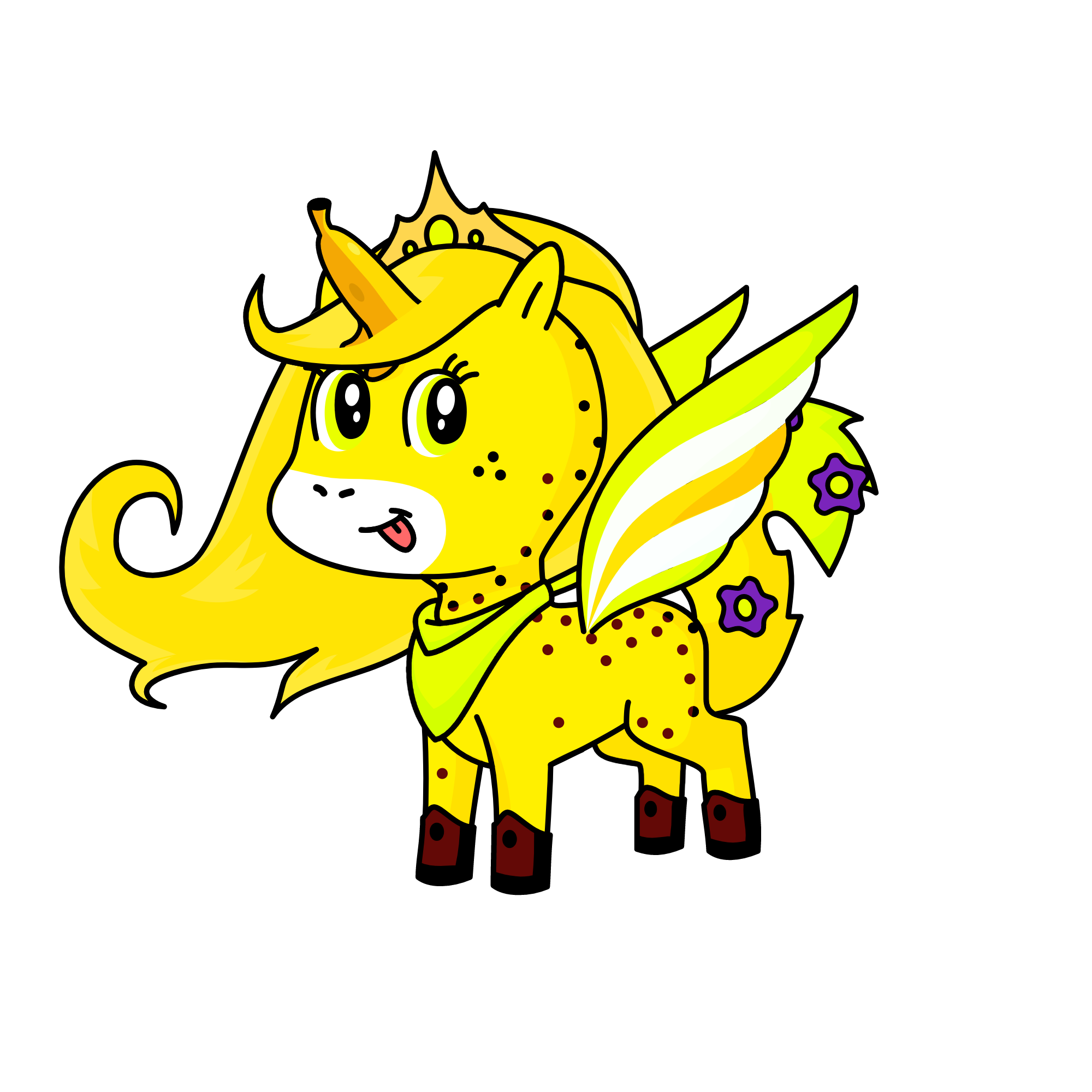 Queen banana peel, the unicorn