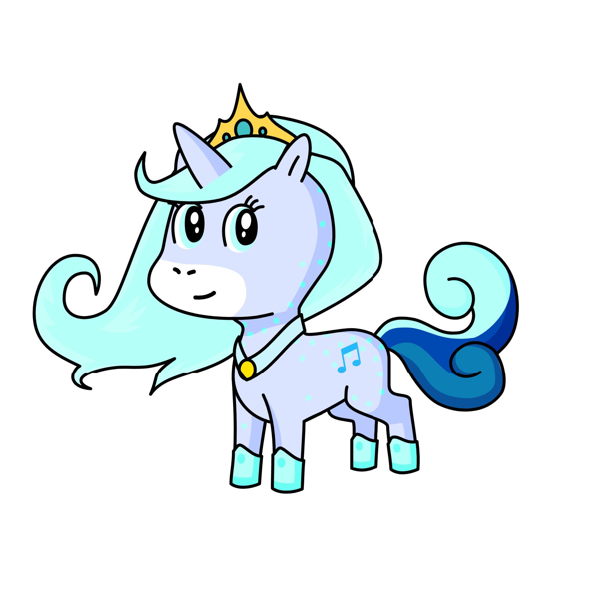 the queen of ice, the unicorn