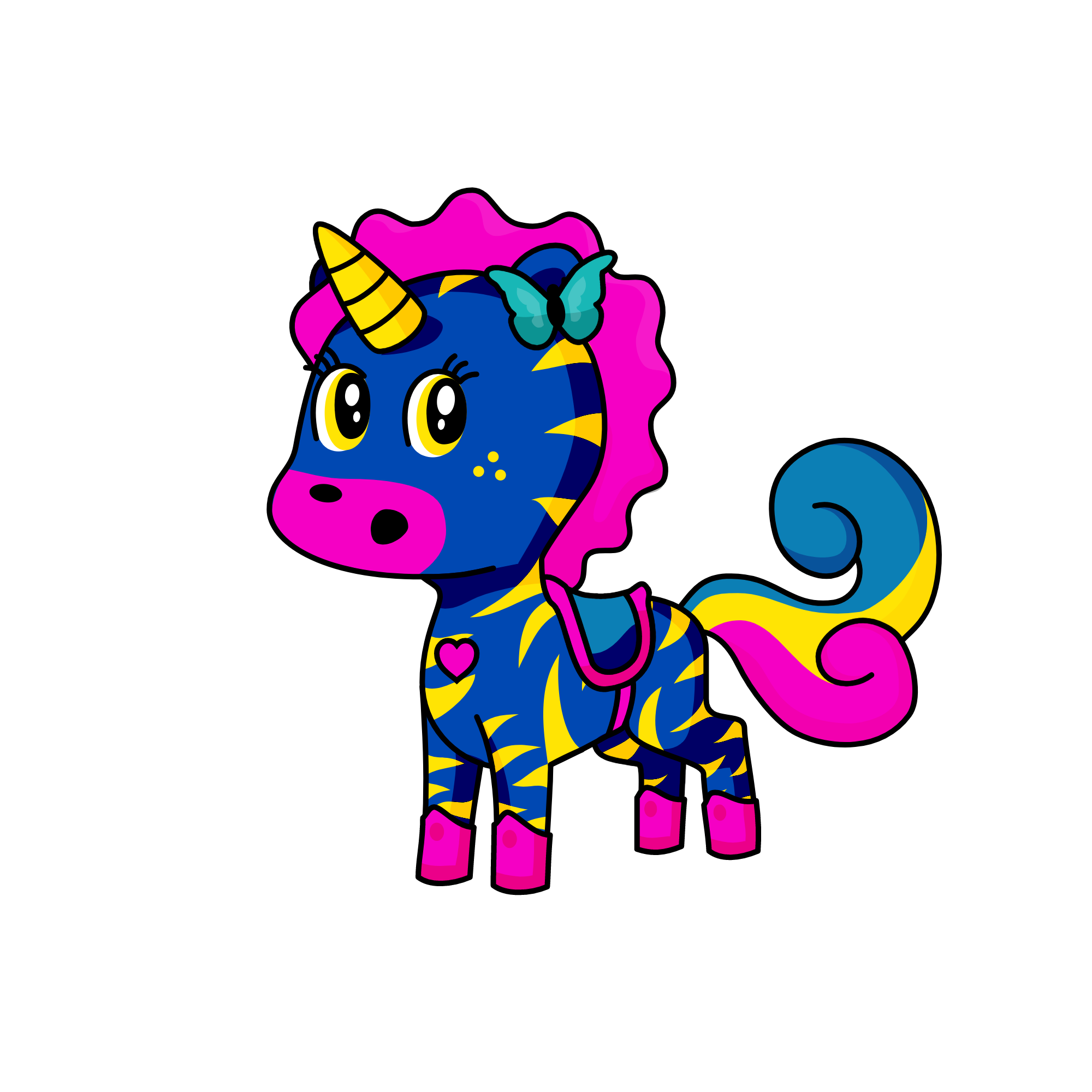 Three color Challenge, the unicorn