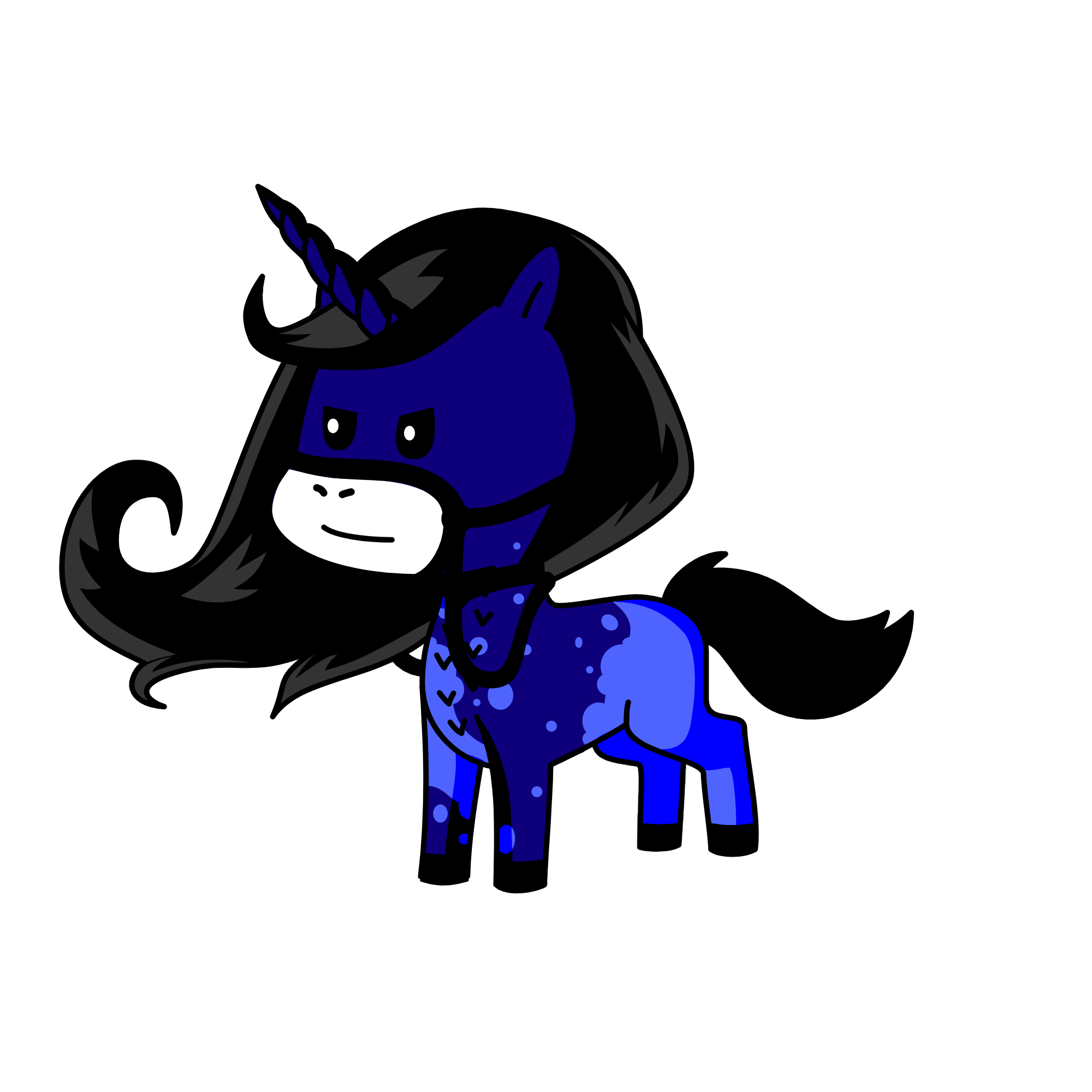 Dark Night, the unicorn