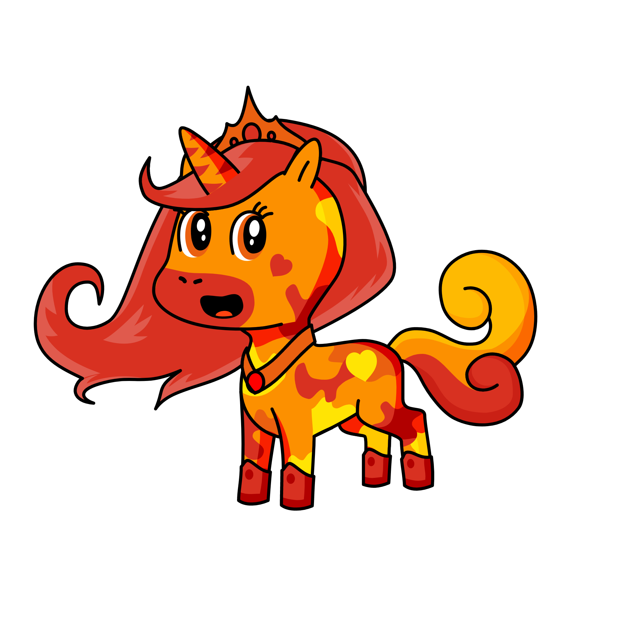 Fire Queen, the unicorn