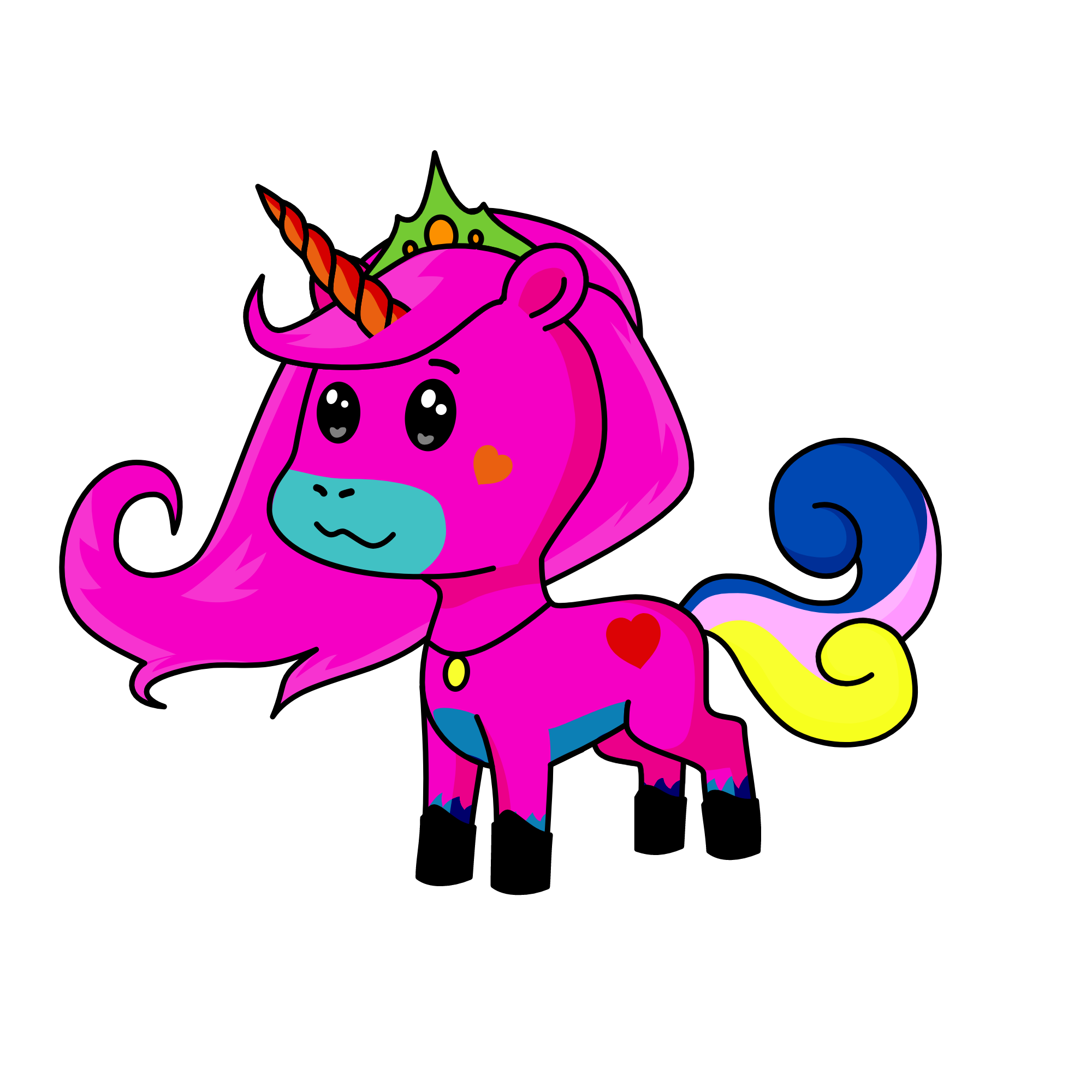 red, the unicorn