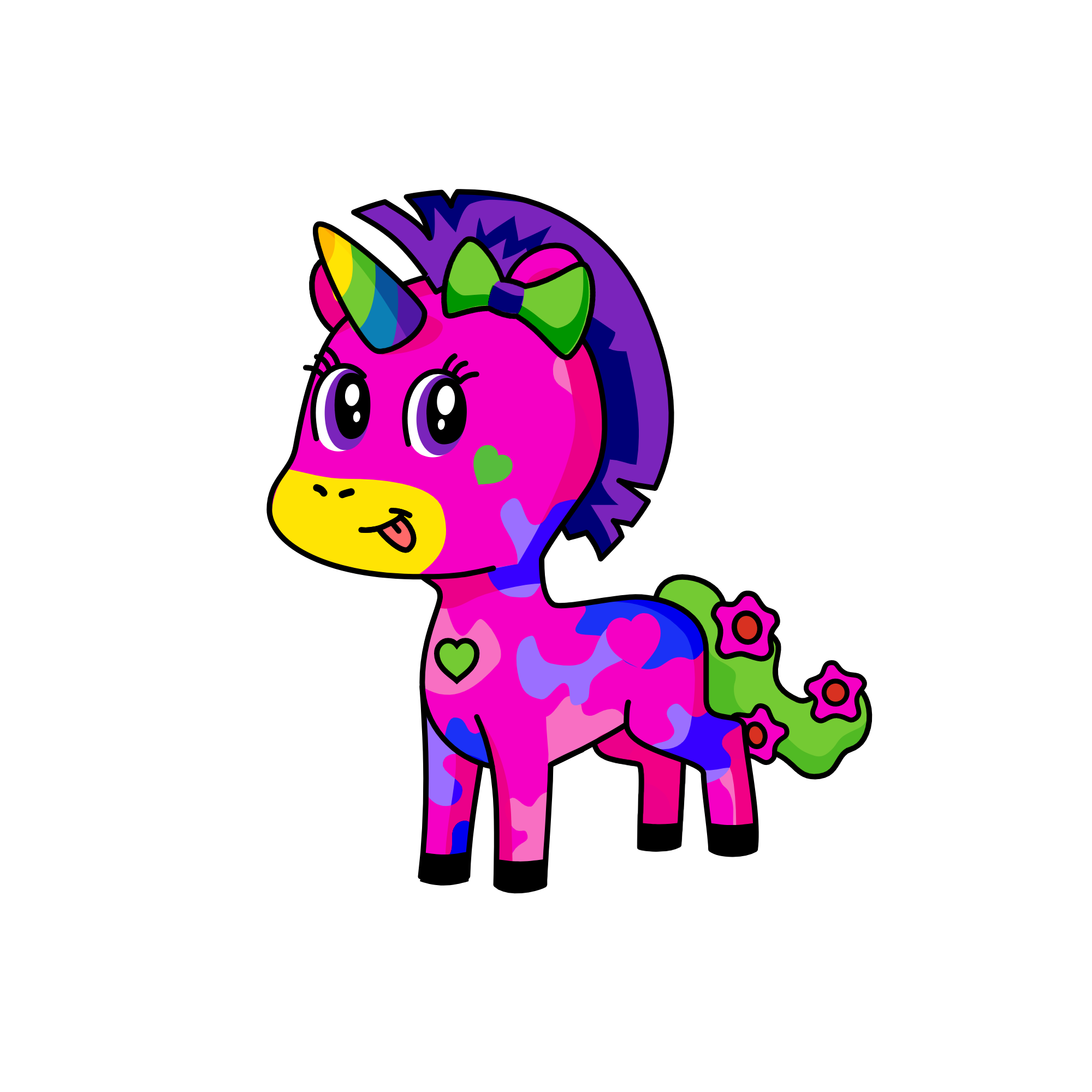 Rainbow, the unicorn