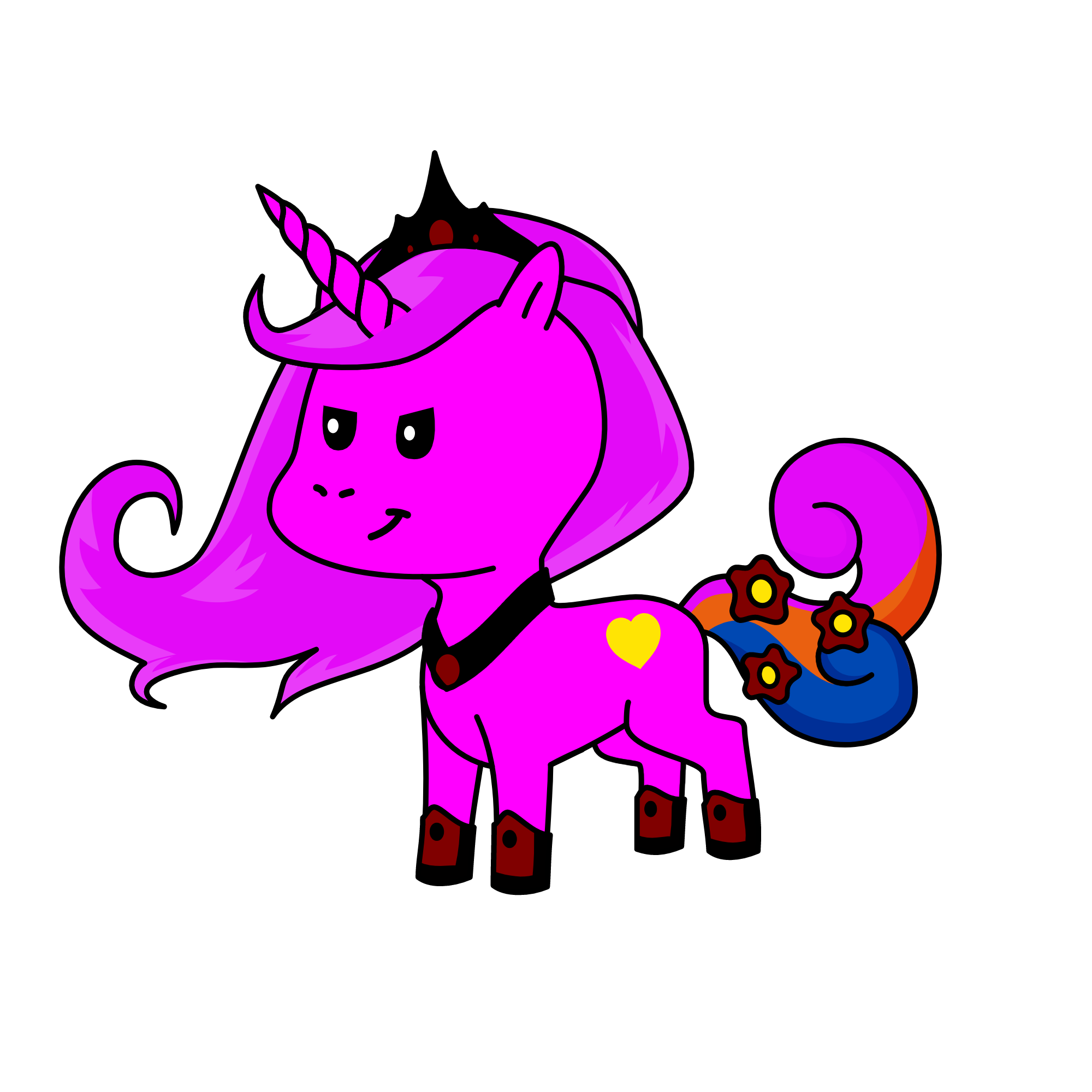 curly,, the unicorn