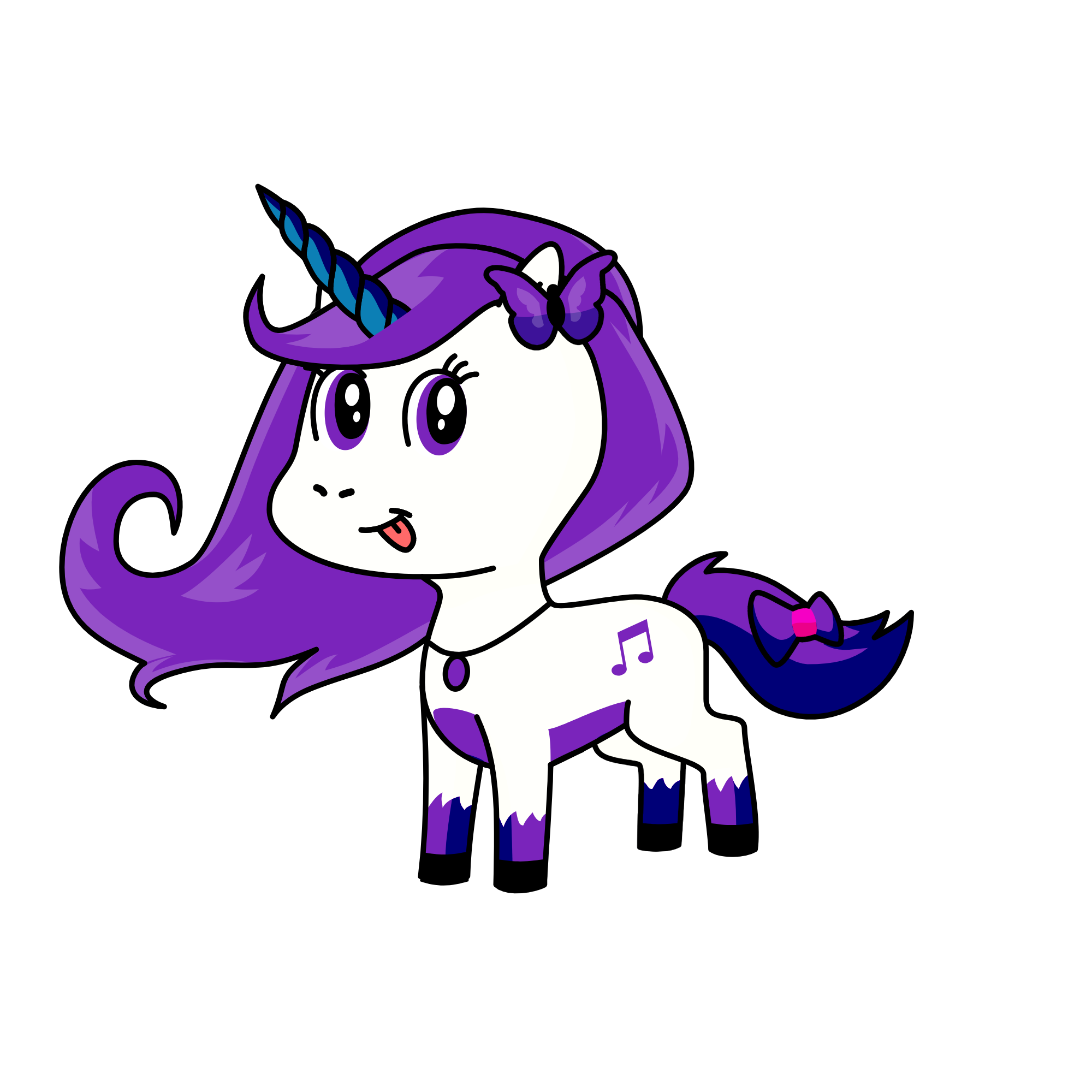 Purple, the unicorn