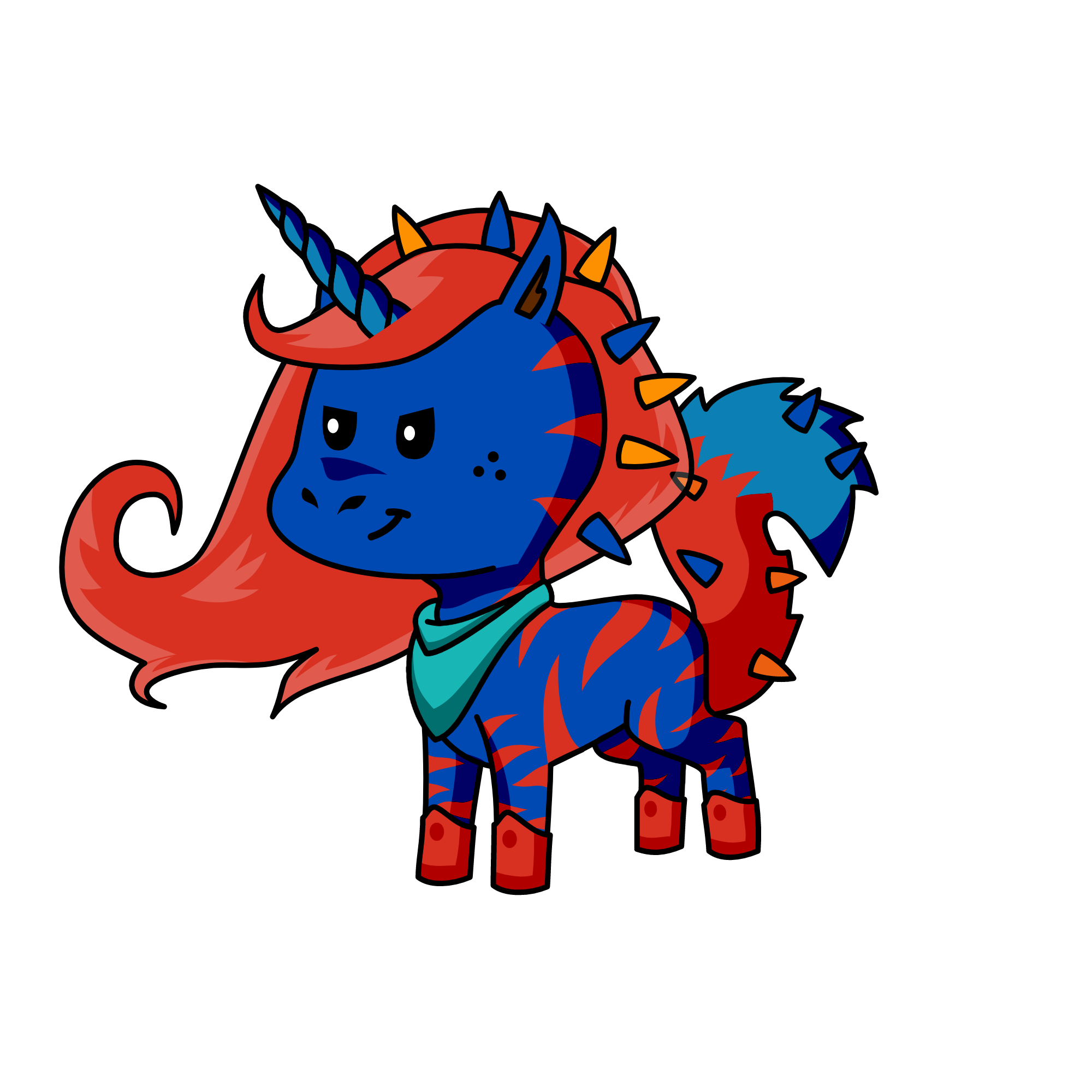 Brave and Spooky and Weird and Creepy and ;-;..., the unicorn