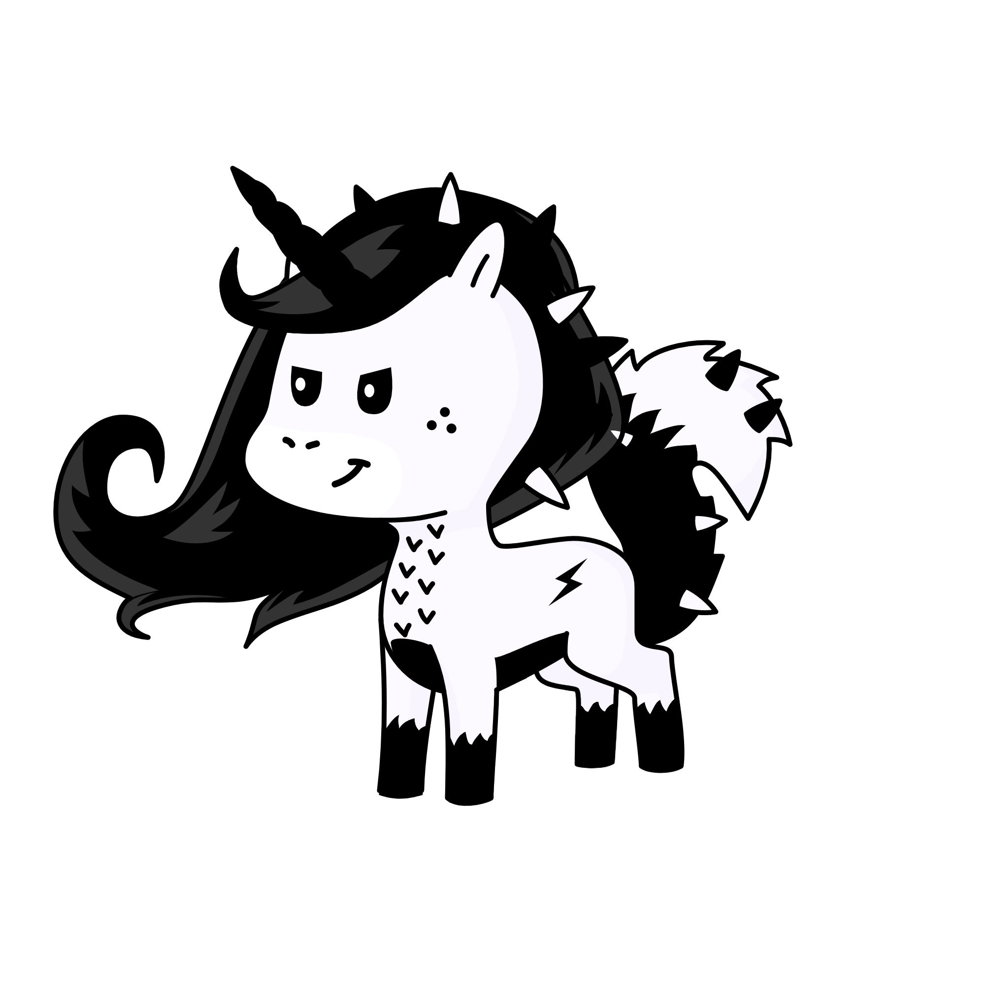 I"M CUTE UNLIKE YOU!!!, the unicorn