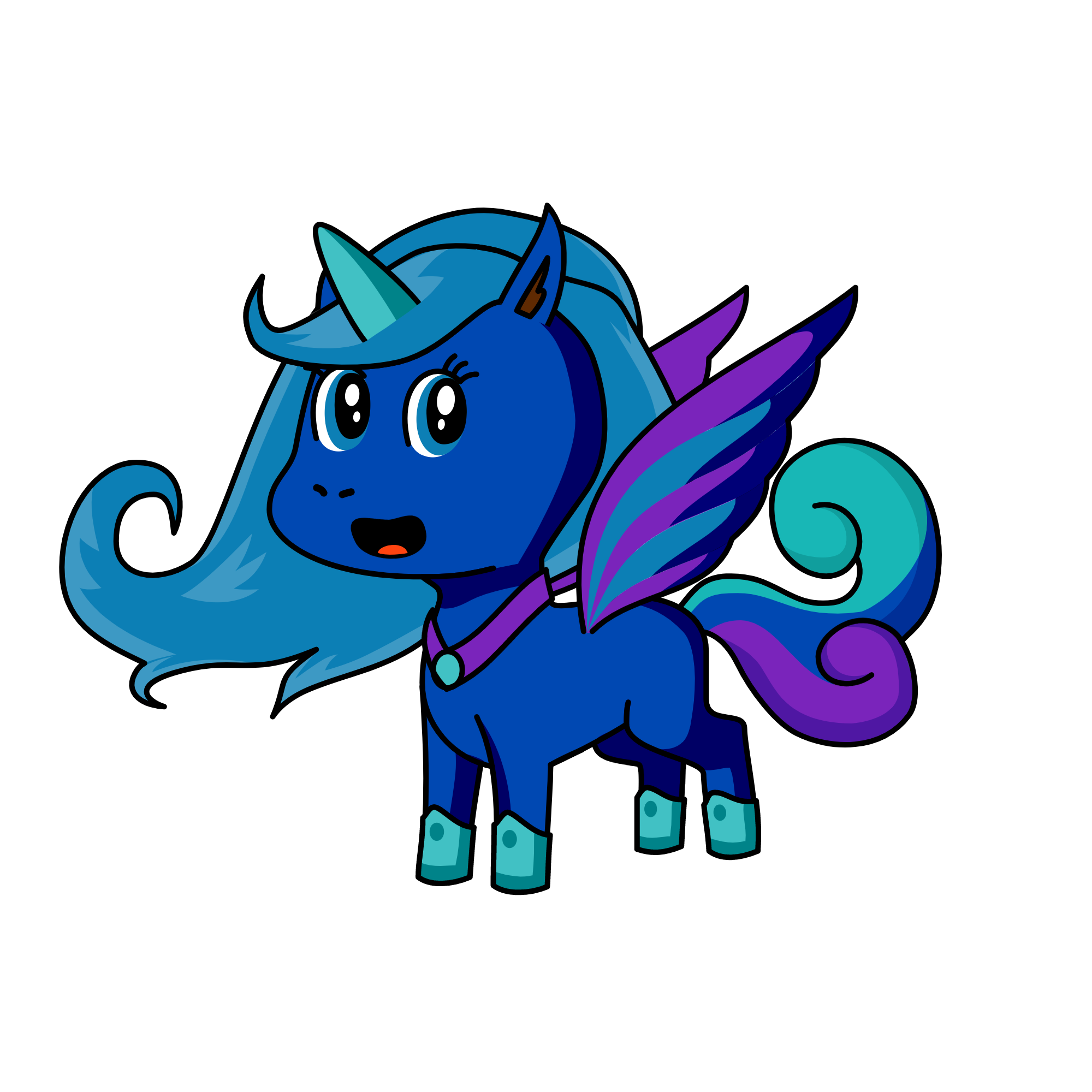 Midnight Sparkles Moon, the unicorn