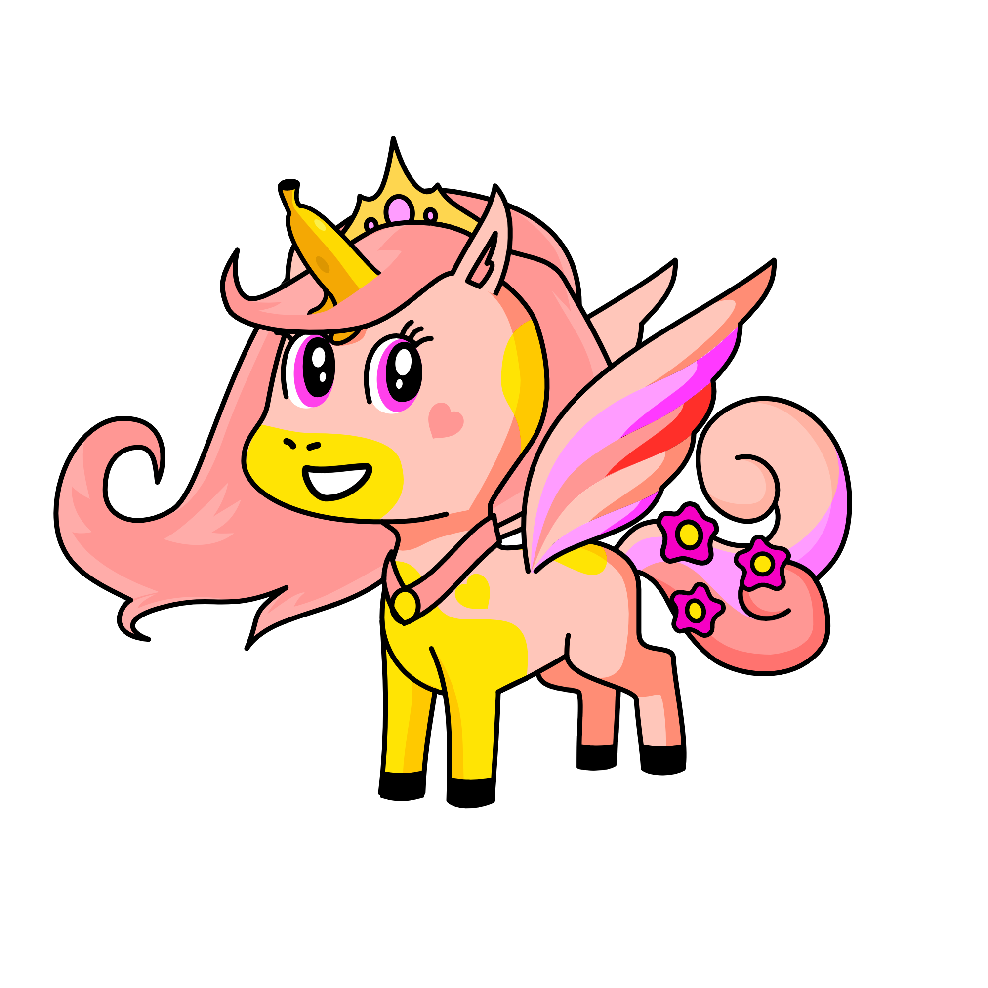 Banana Strawberry Ice Cream, the unicorn