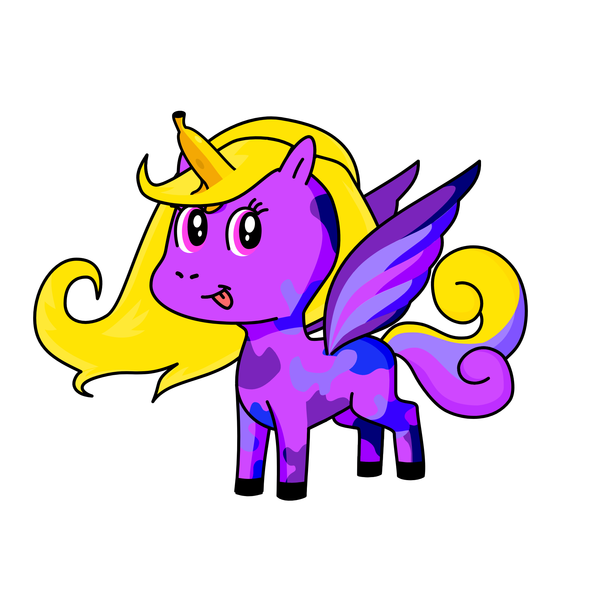 purple banana, the unicorn