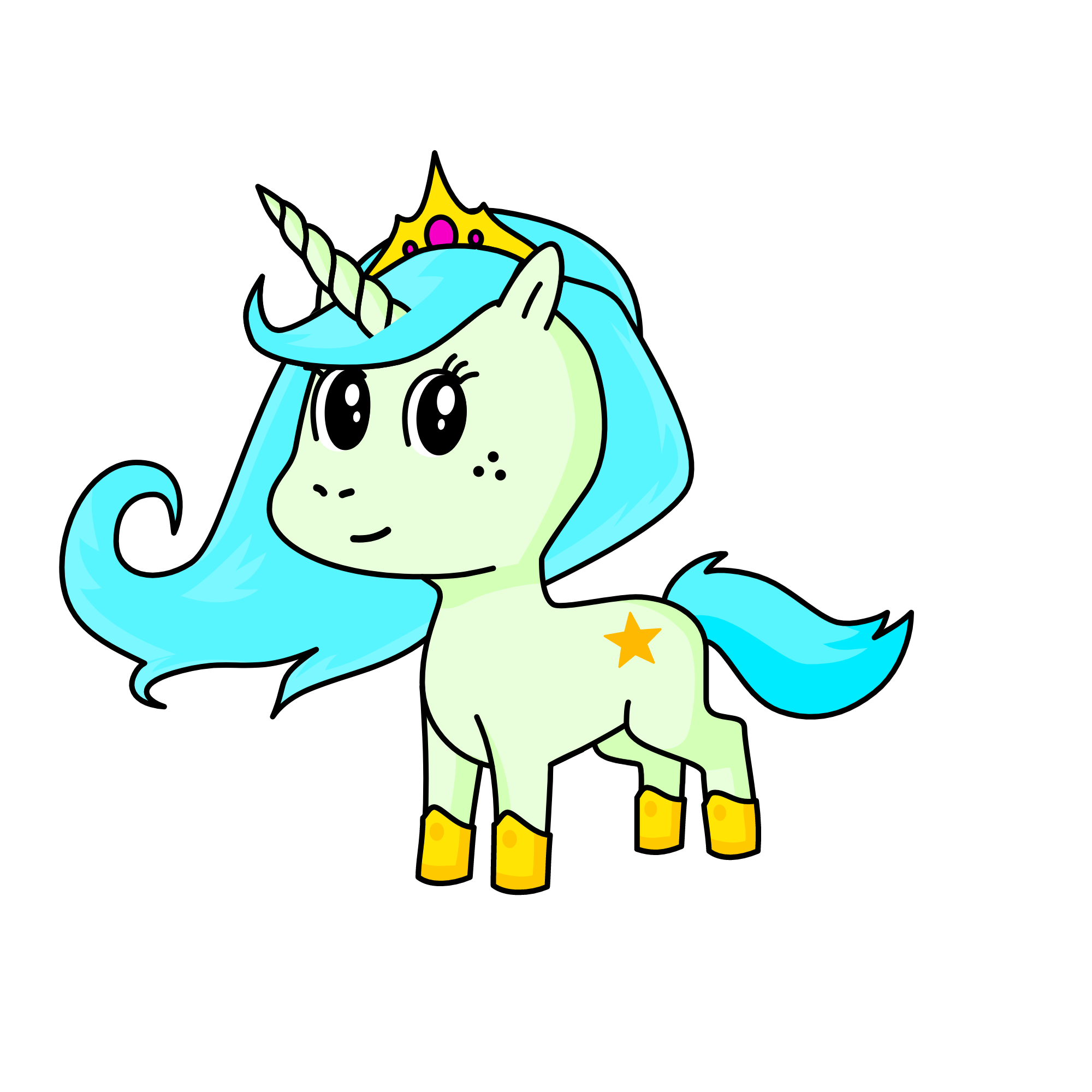 Snowy hope, the unicorn