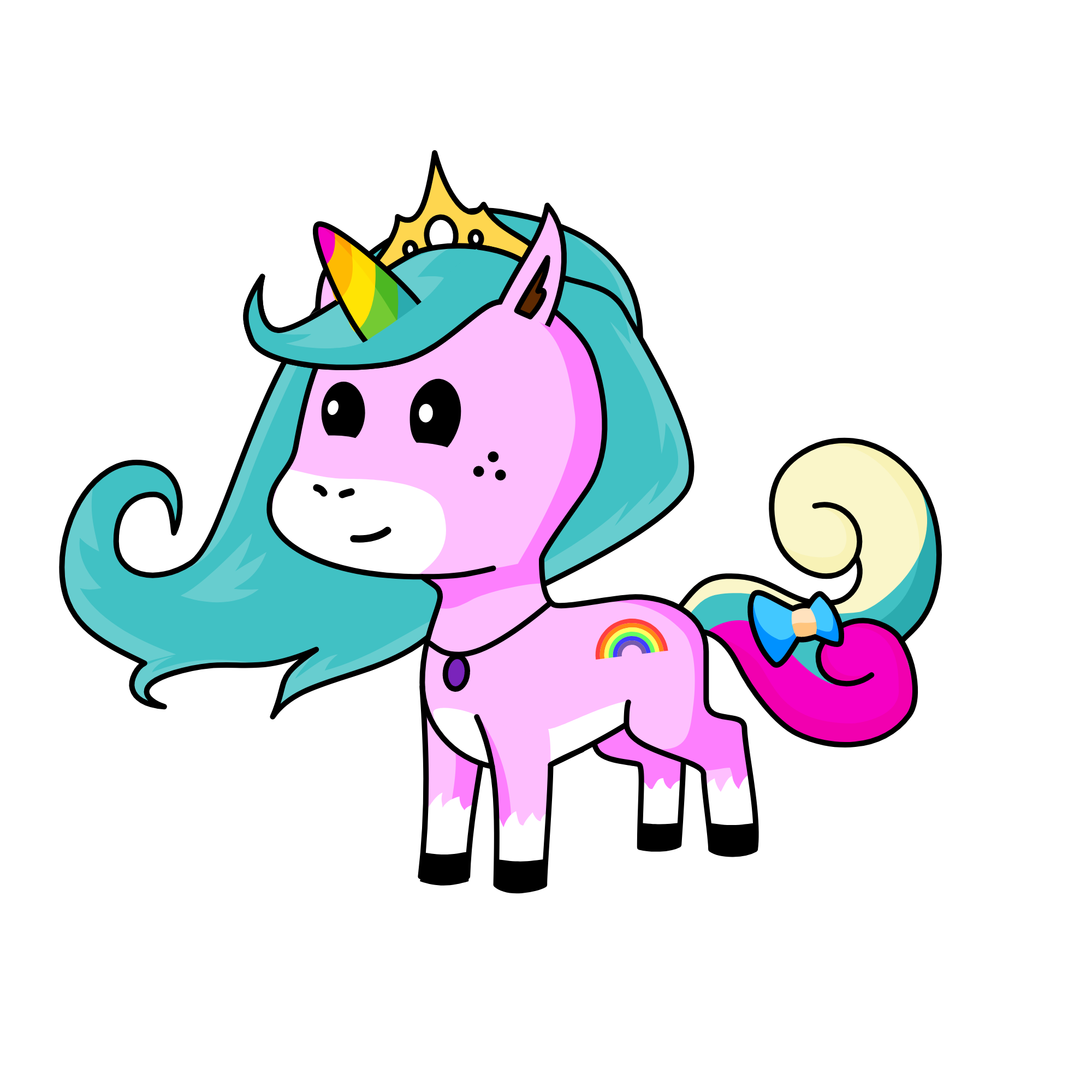 Rainbow, the unicorn