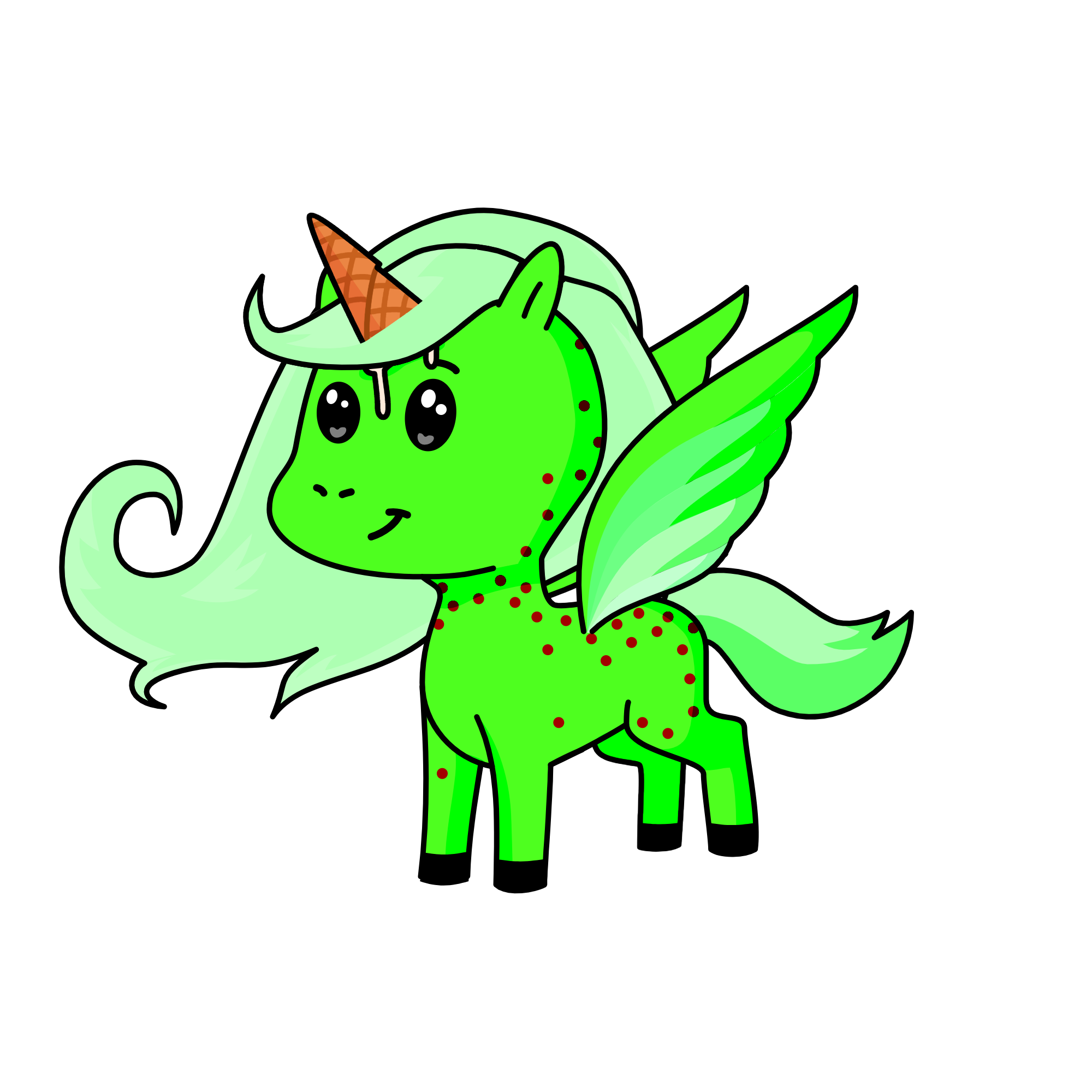 mint ice cream, the unicorn