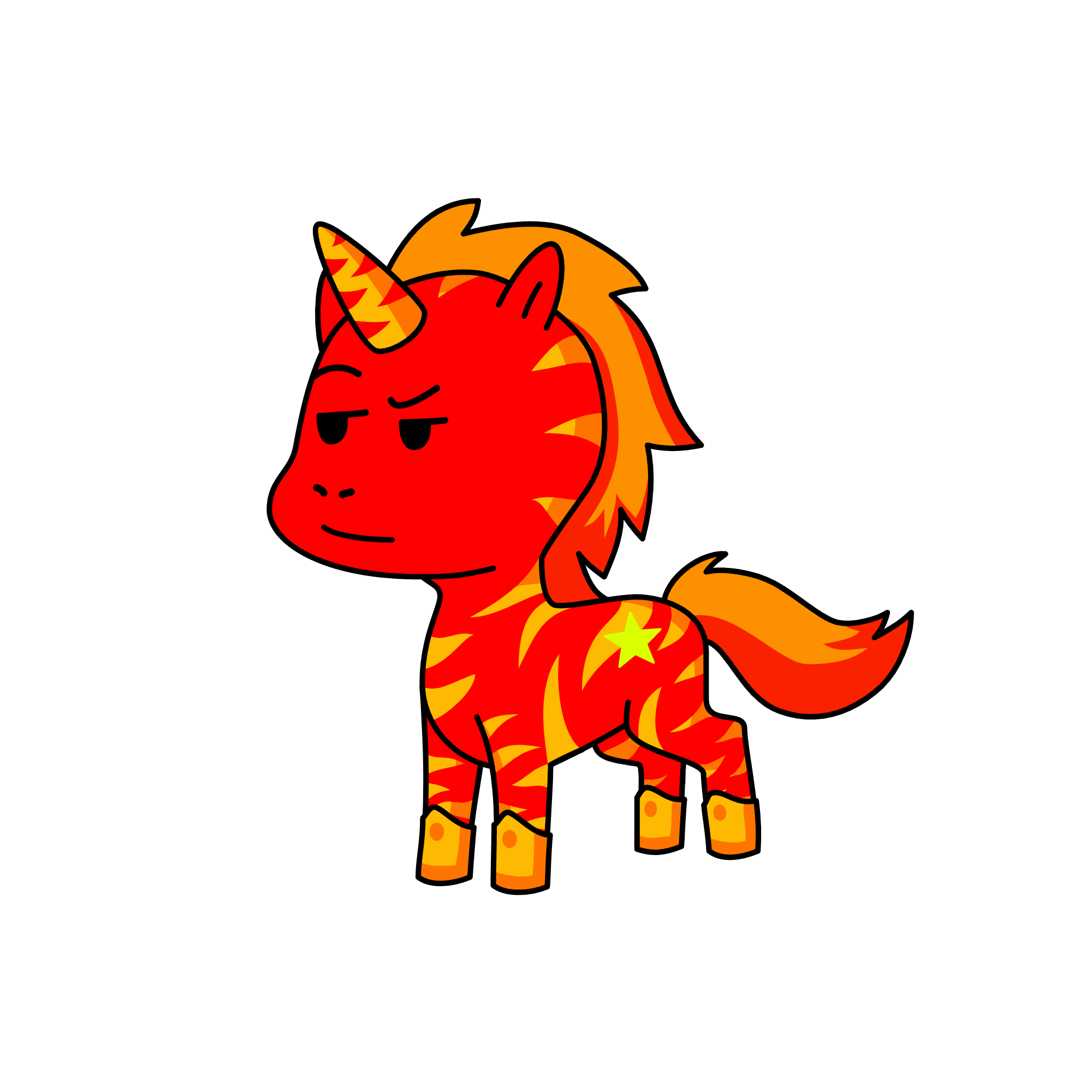 Fire star, the unicorn