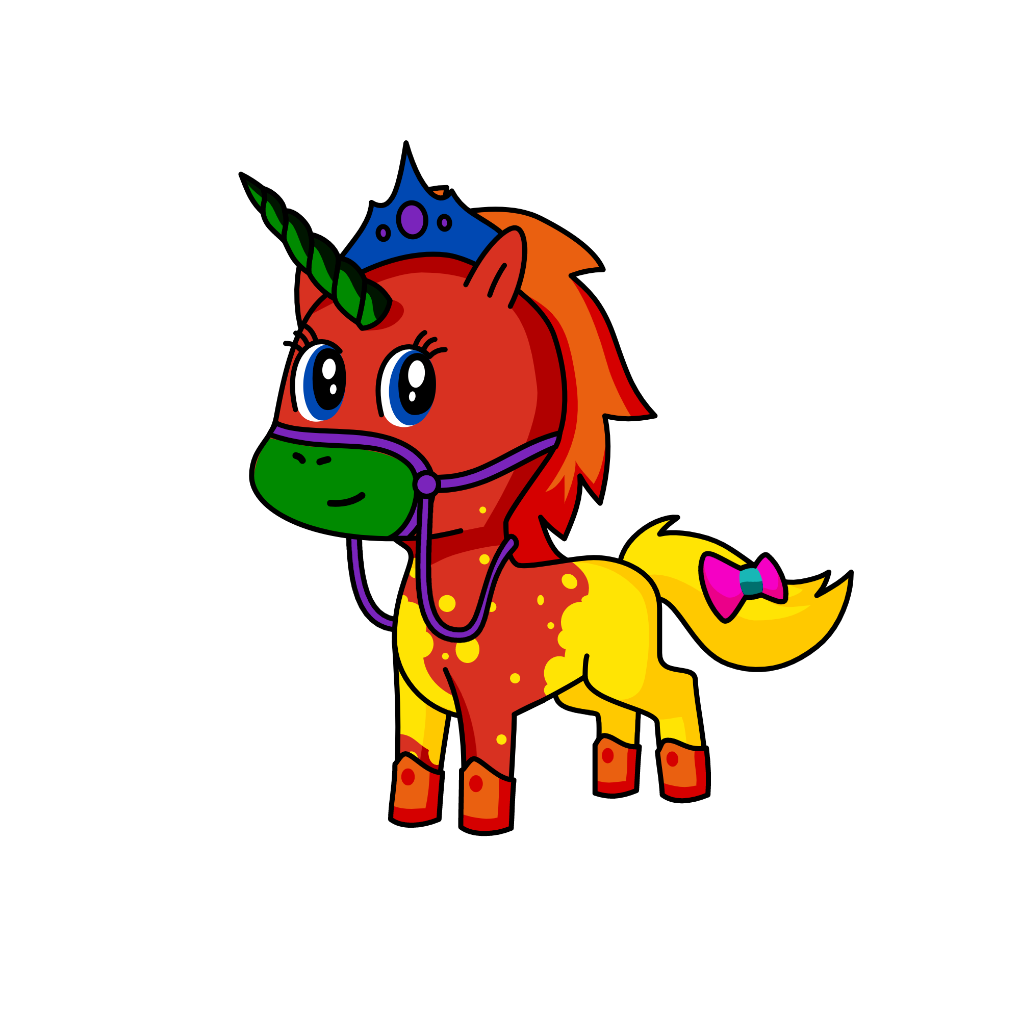 Rainbow, the unicorn