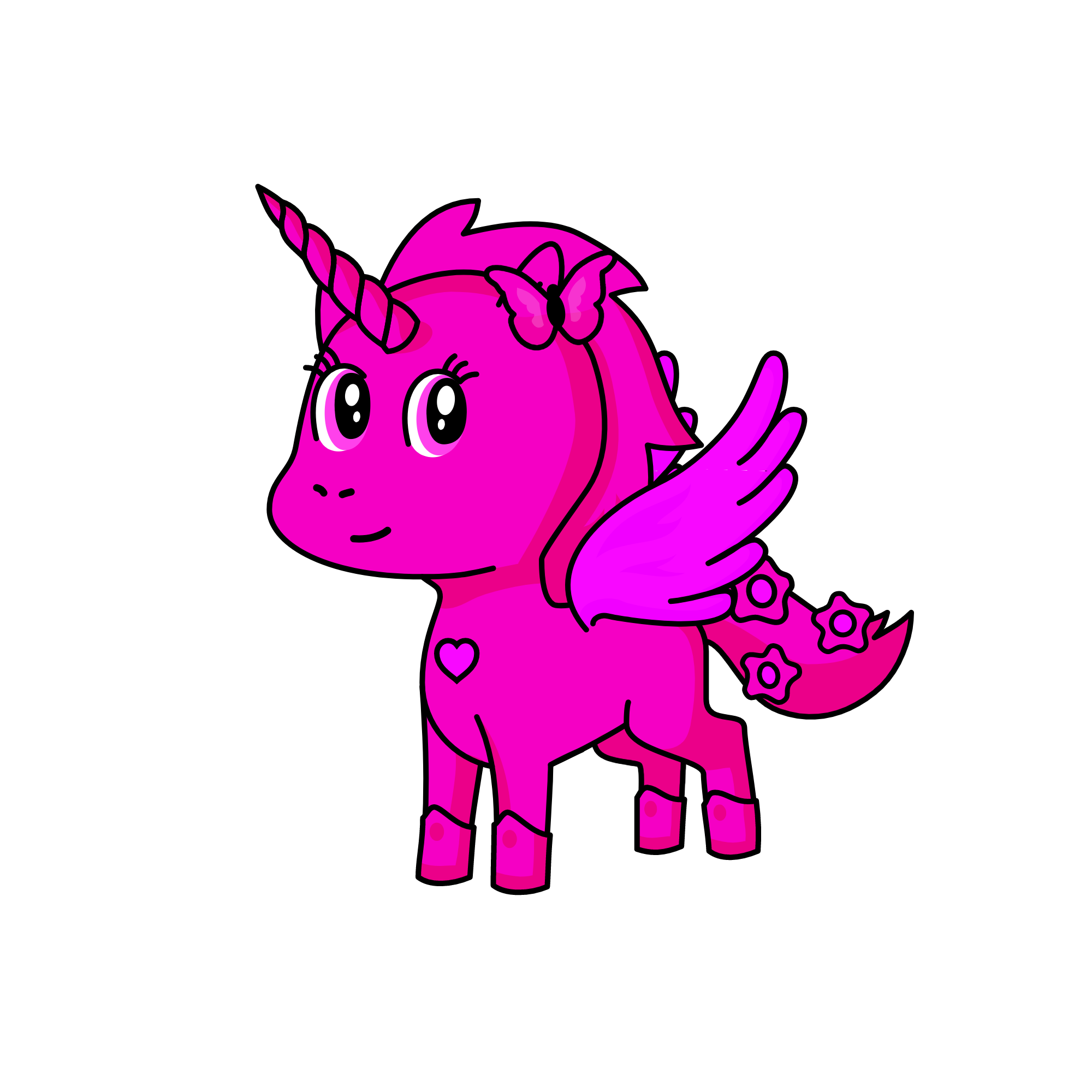 pink, the unicorn
