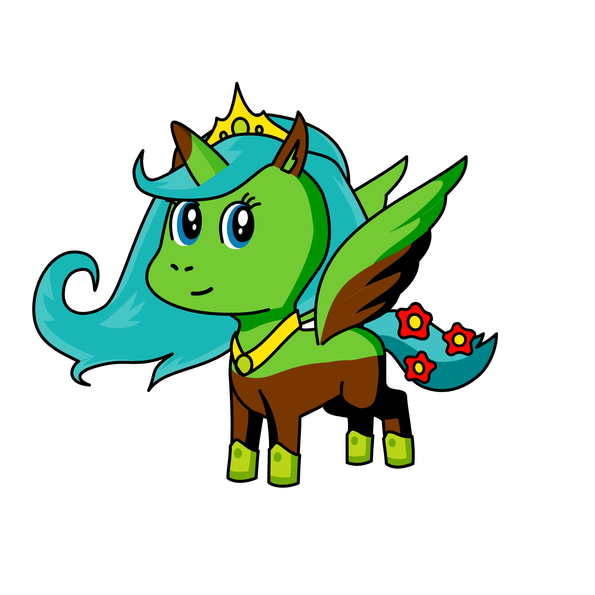 Queen Minecraft (w/ wings), the unicorn