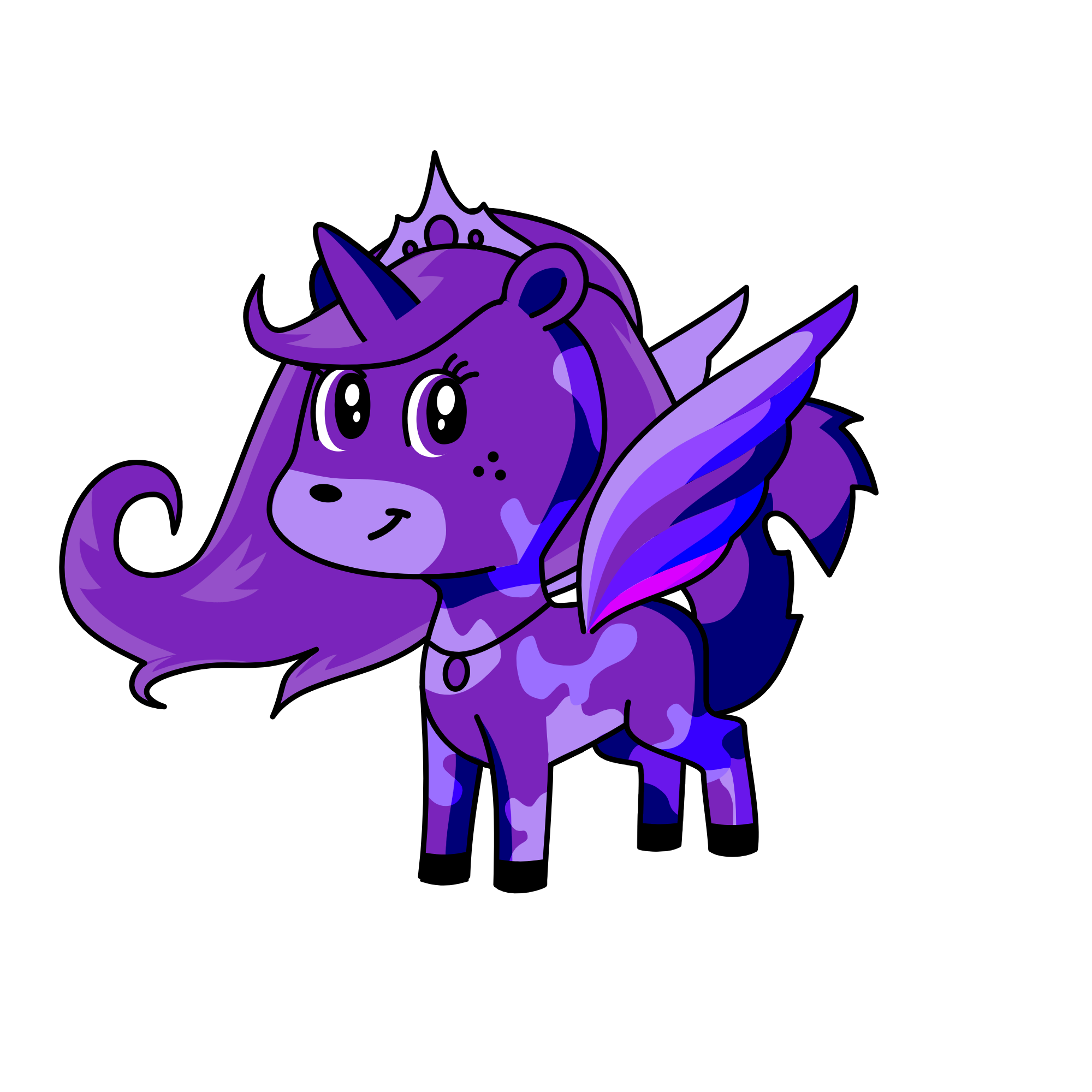 i love purple, the unicorn