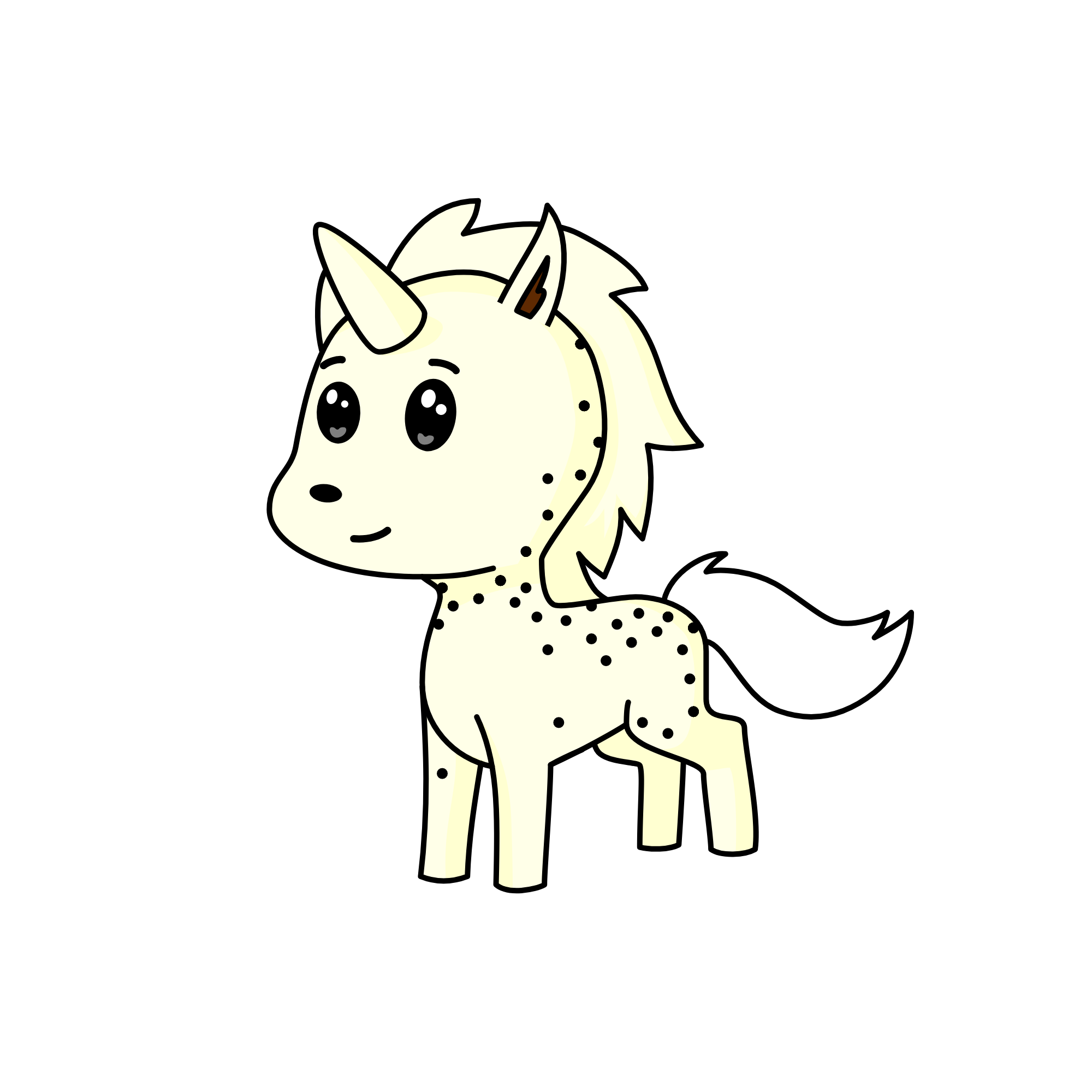 DOT THE PUPPPY PONY, the unicorn