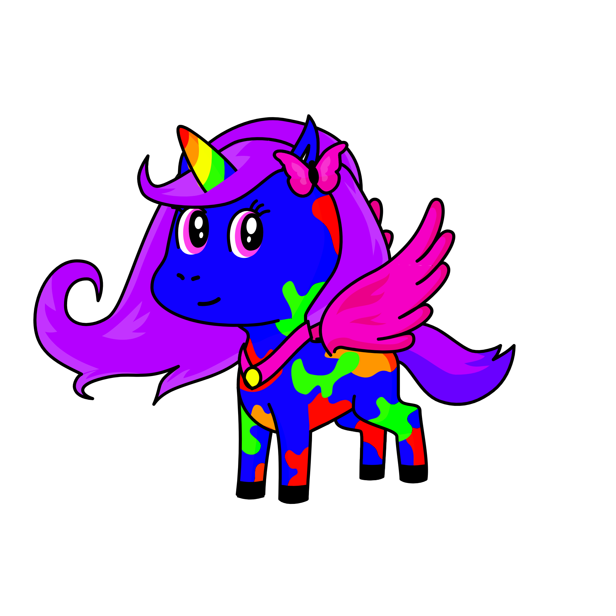 Rainbow, the unicorn