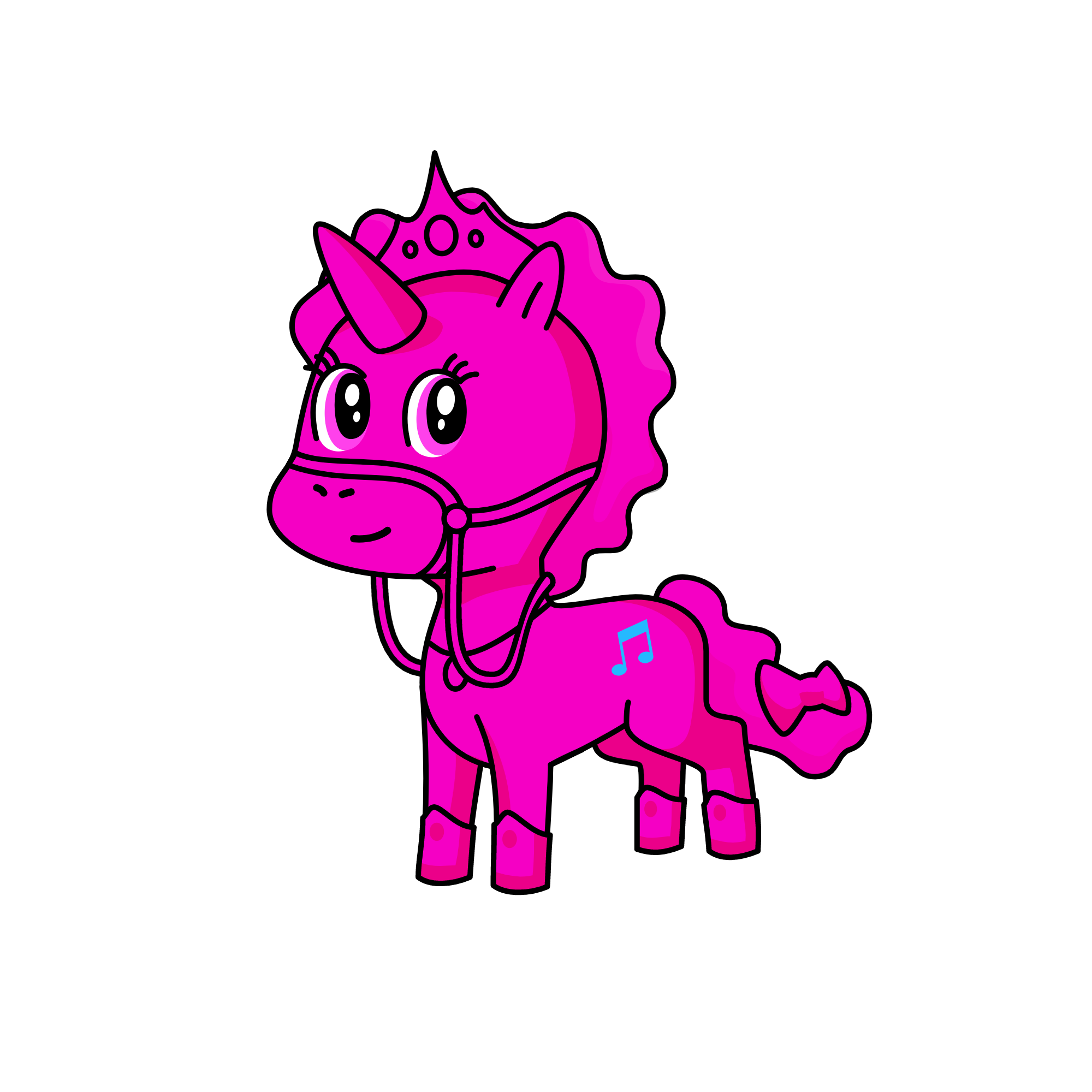 Pink Queen, the unicorn