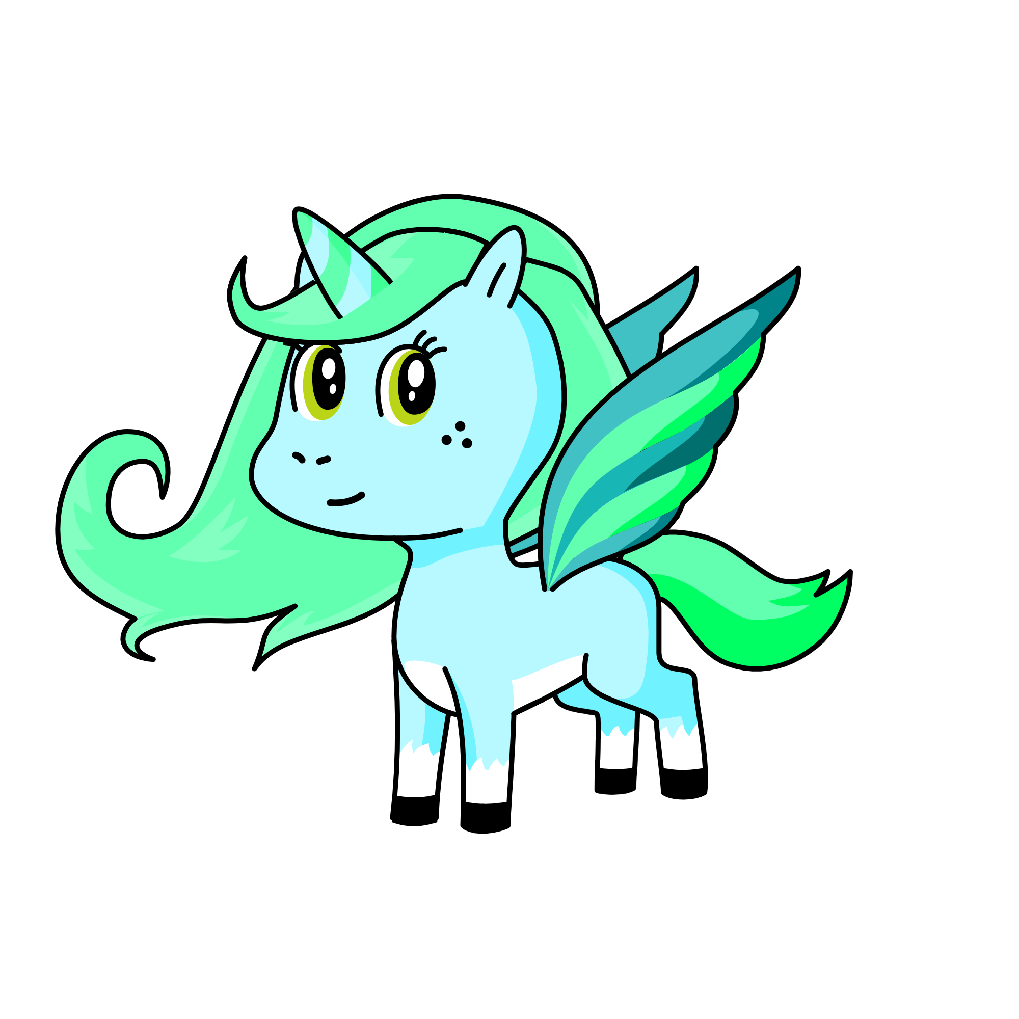 Mint, the unicorn